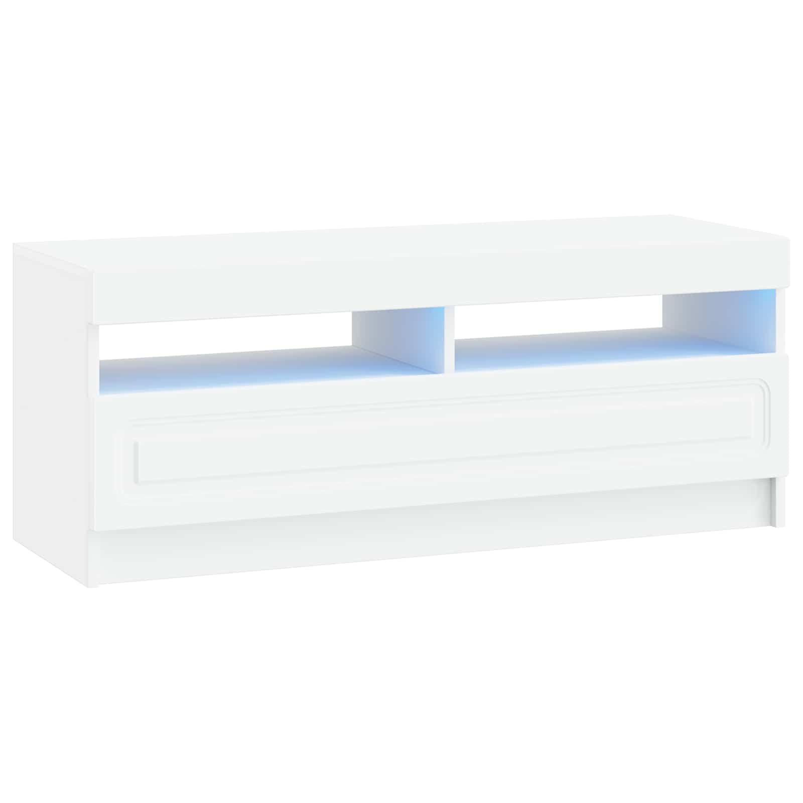 Modern TV Cabinet White Wood 49x35x40cm