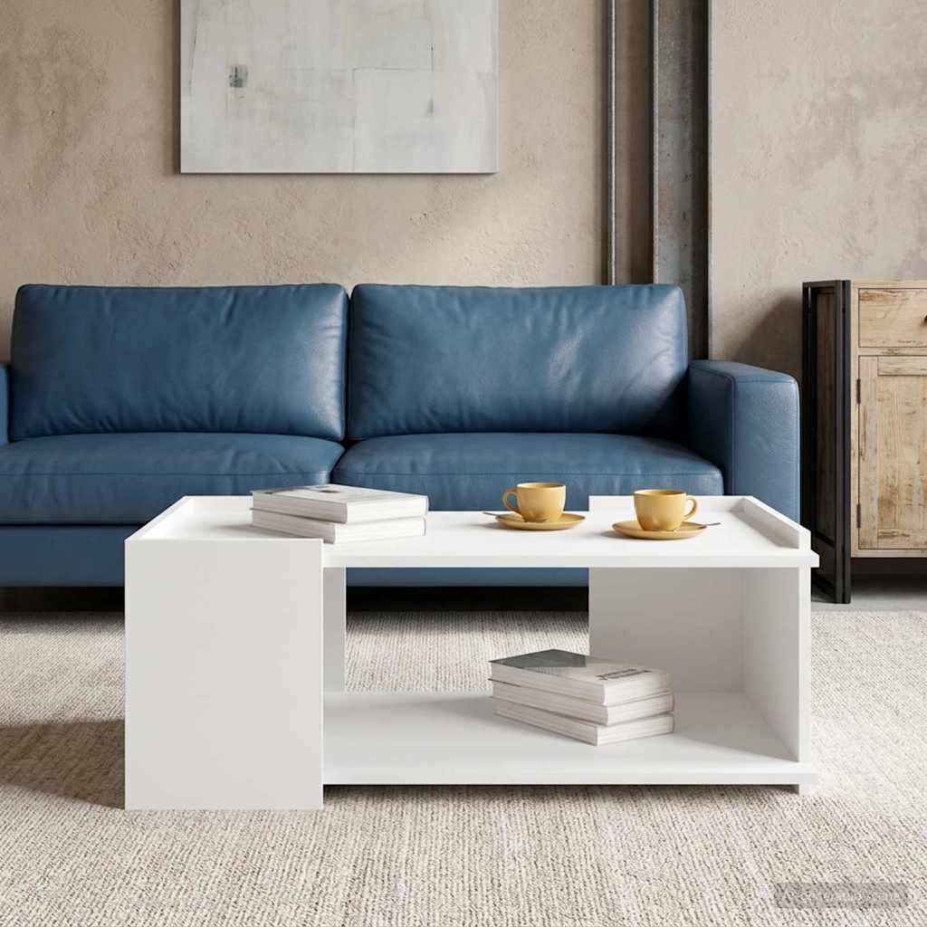 White Coffee Table Engineered Wood 90cm | Simpledeals