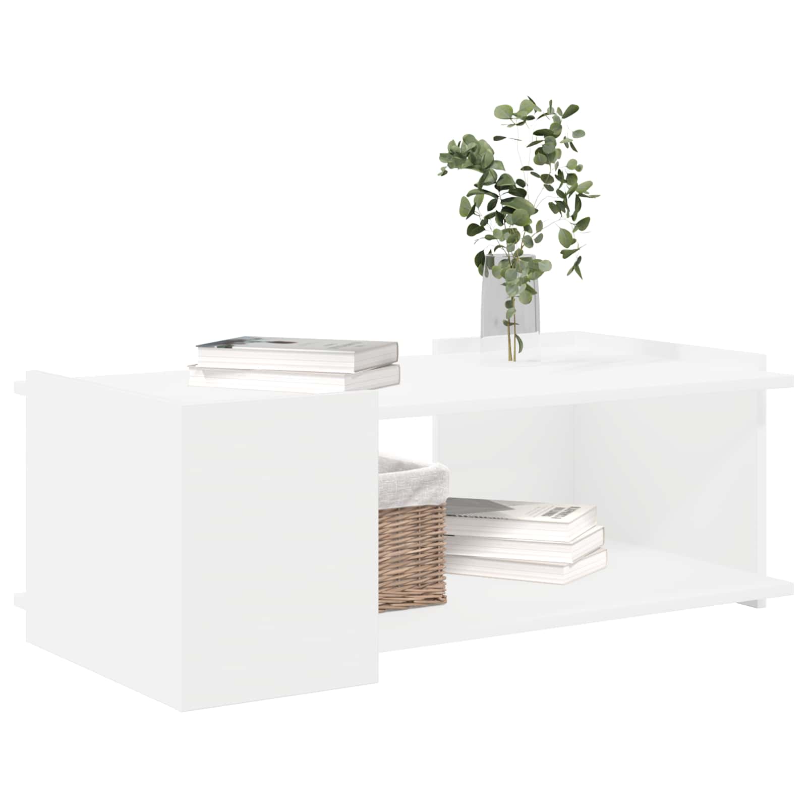 White Coffee Table Engineered Wood 90cm | Simpledeals