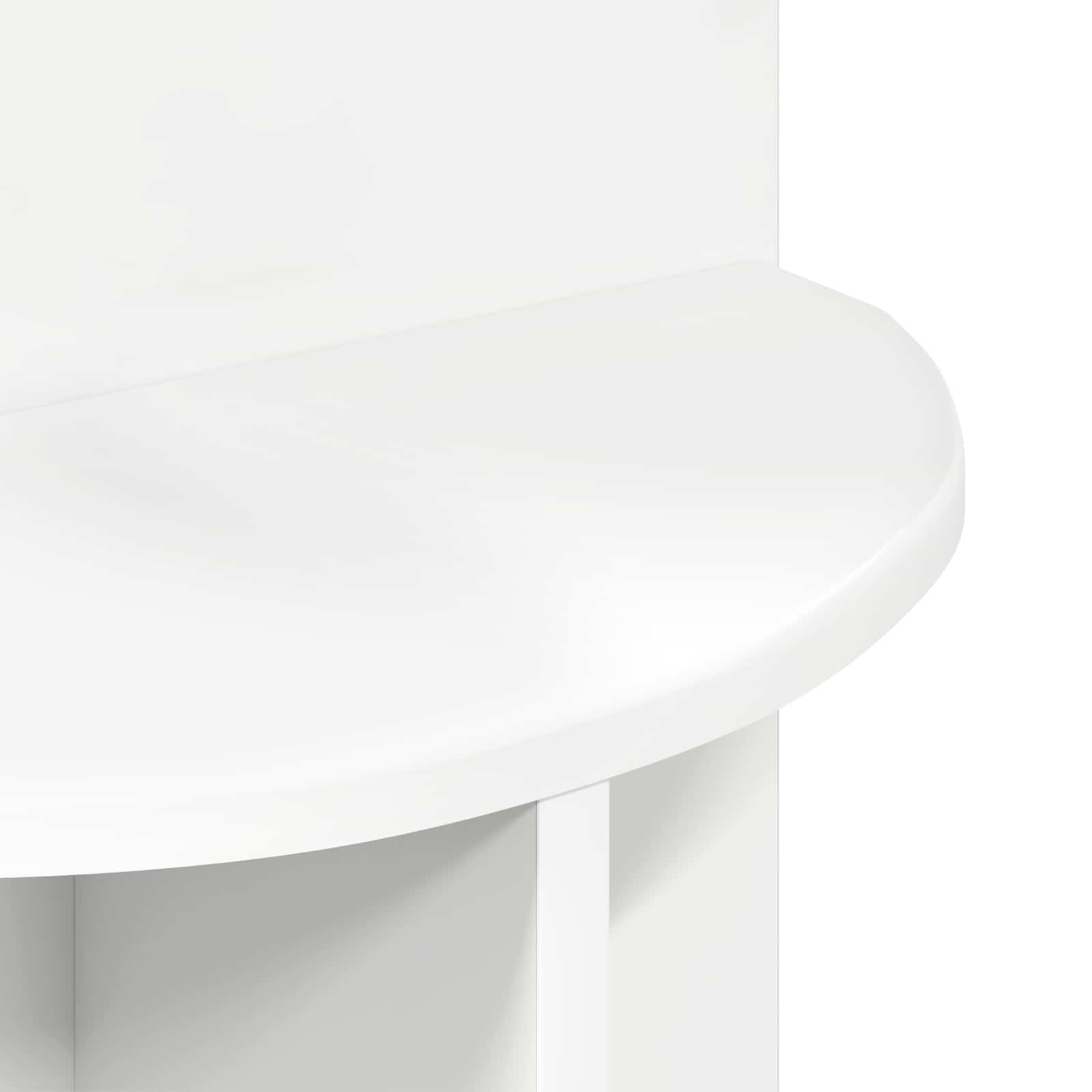White Side Table Storage Engineered Wood | Simpledeals