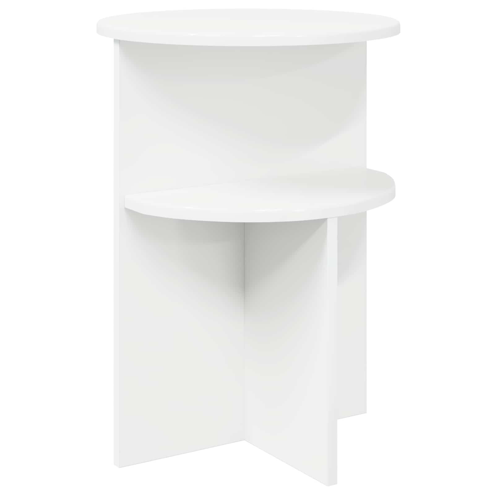 White Side Table Storage Engineered Wood | Simpledeals