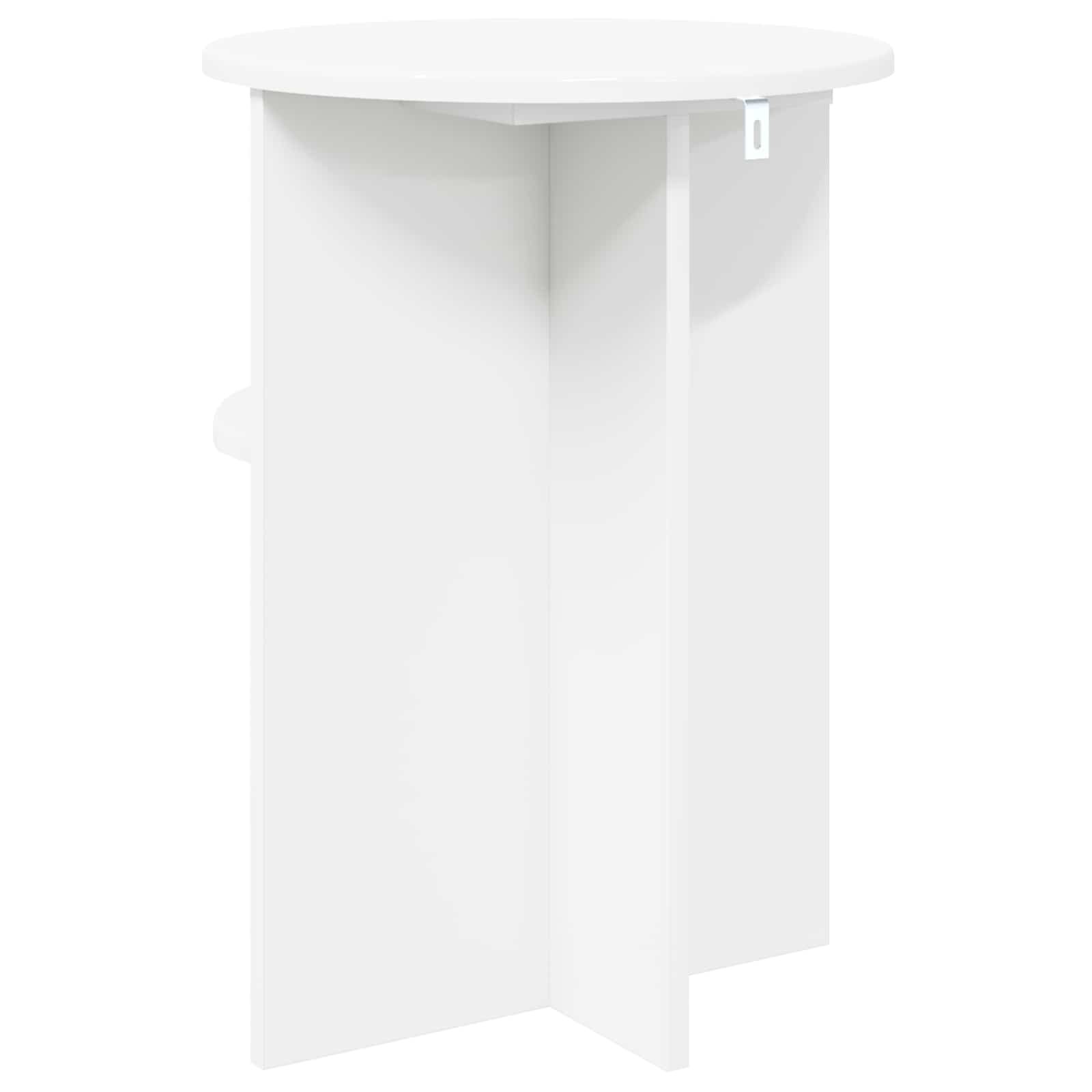 White Side Table Storage Engineered Wood | Simpledeals