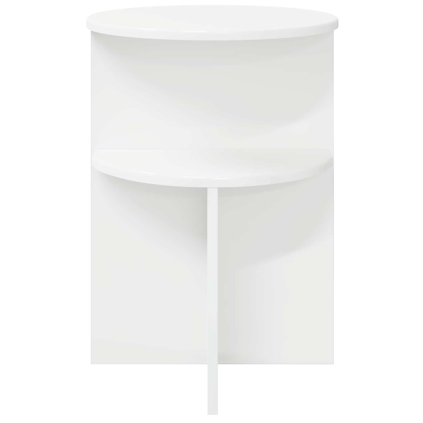 White Side Table Storage Engineered Wood | Simpledeals