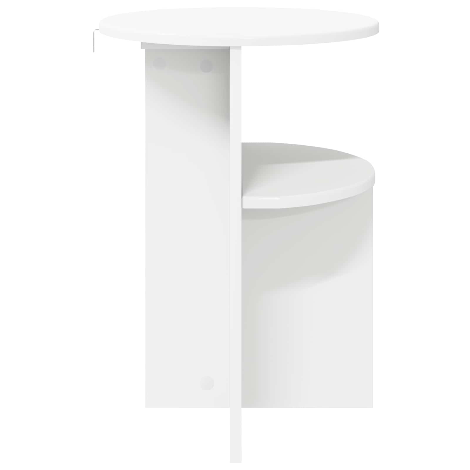 White Side Table Storage Engineered Wood | Simpledeals