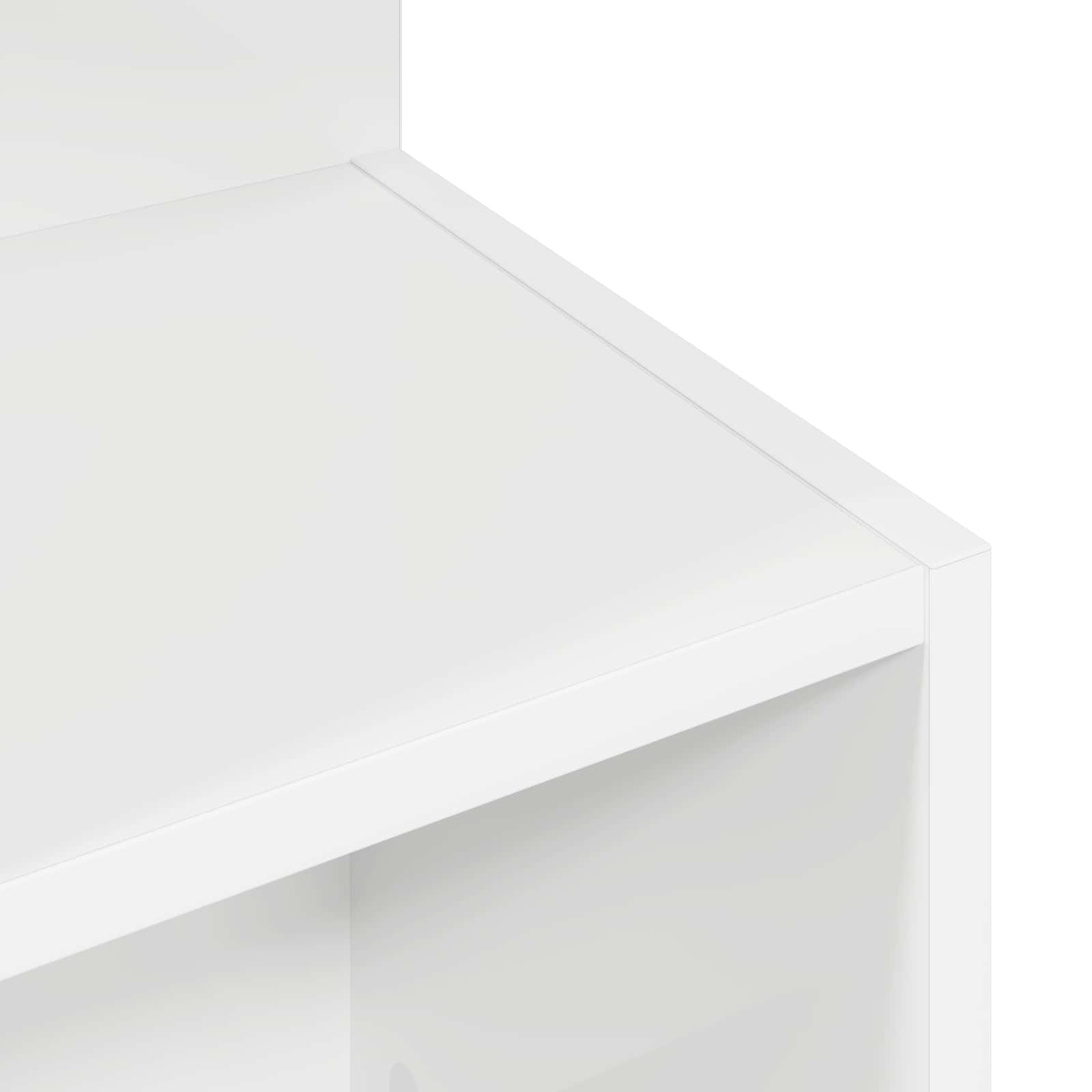 White Round Side Table Engineered Wood | Simpledeals