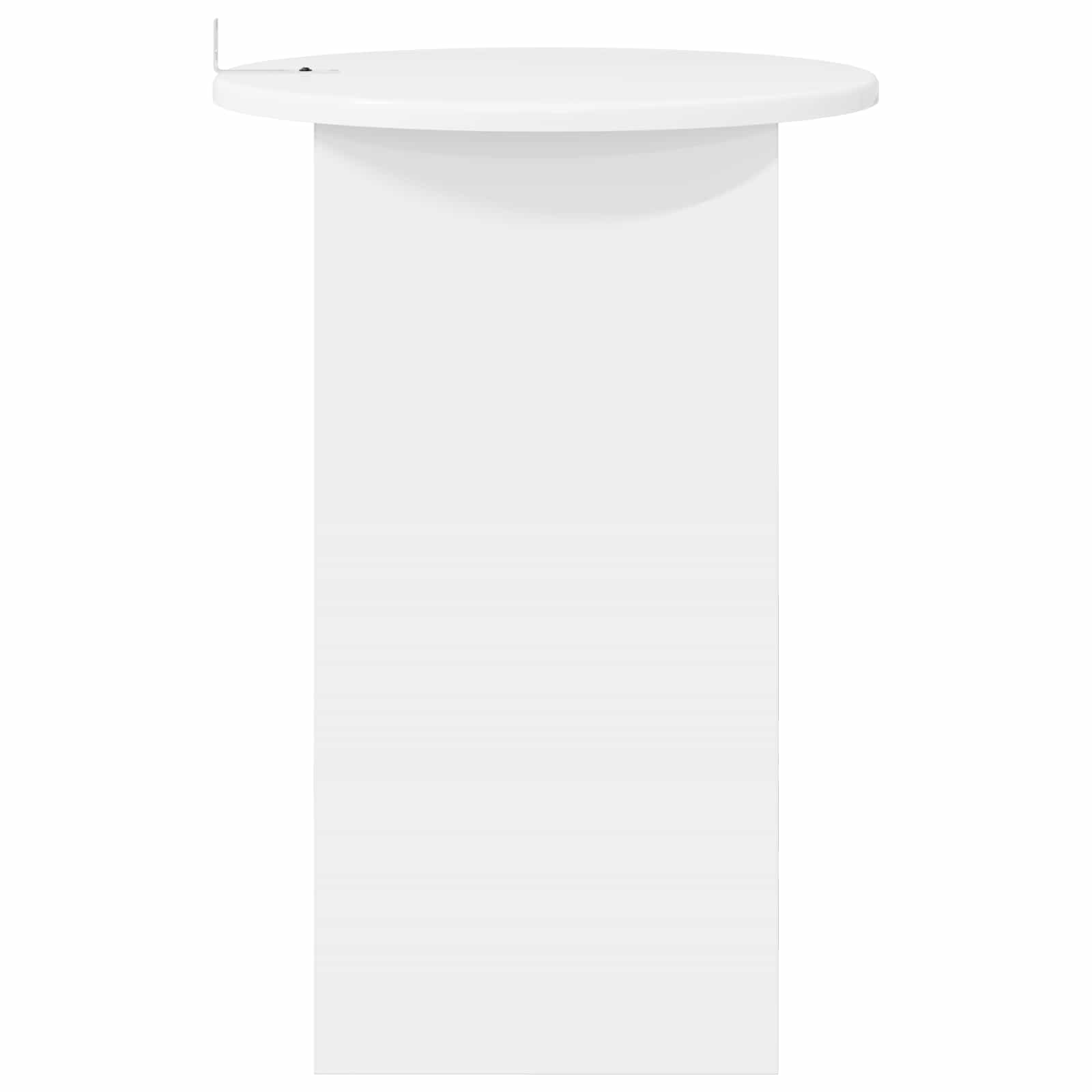 White Round Side Table Engineered Wood | Simpledeals