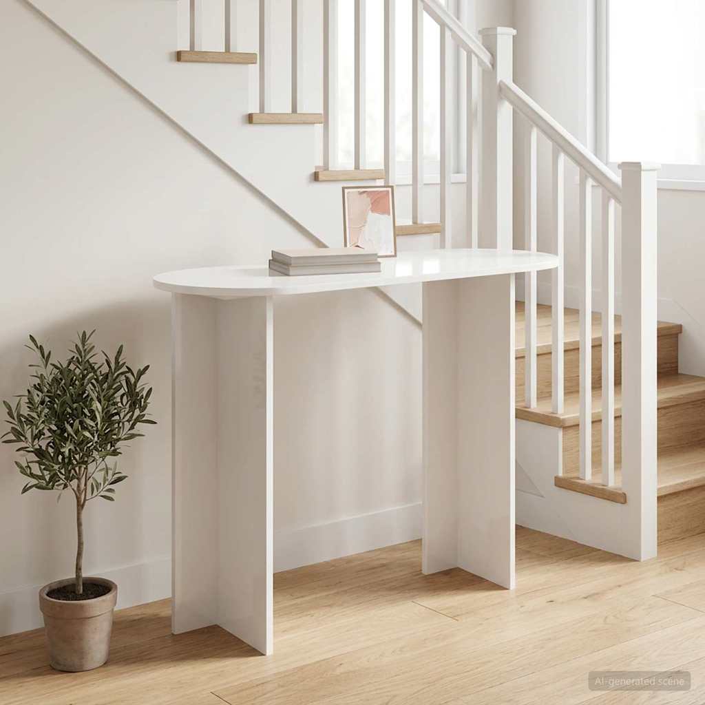 White Console Table Engineered Wood 100cm | Simpledeals