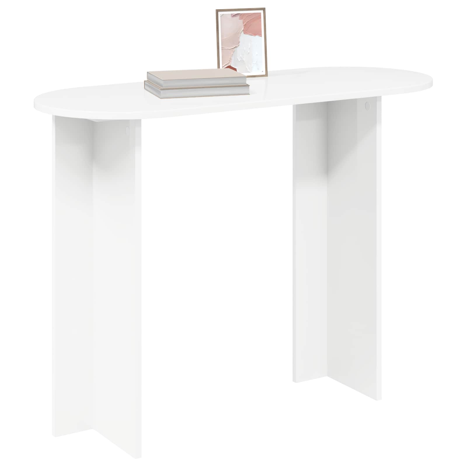 White Console Table Engineered Wood 100cm | Simpledeals