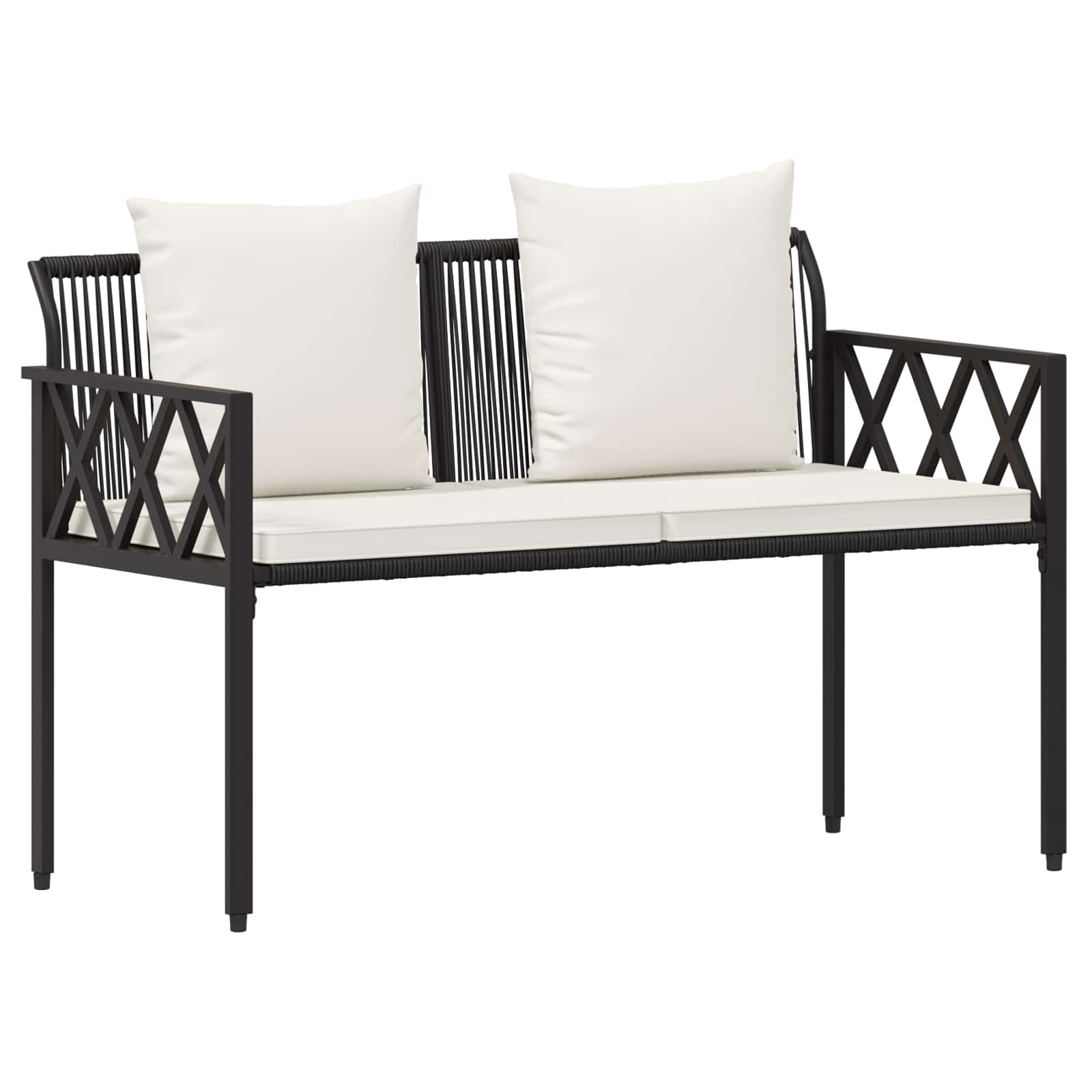 2-Seater Poly Rattan Outdoor Bench | Simpledeals