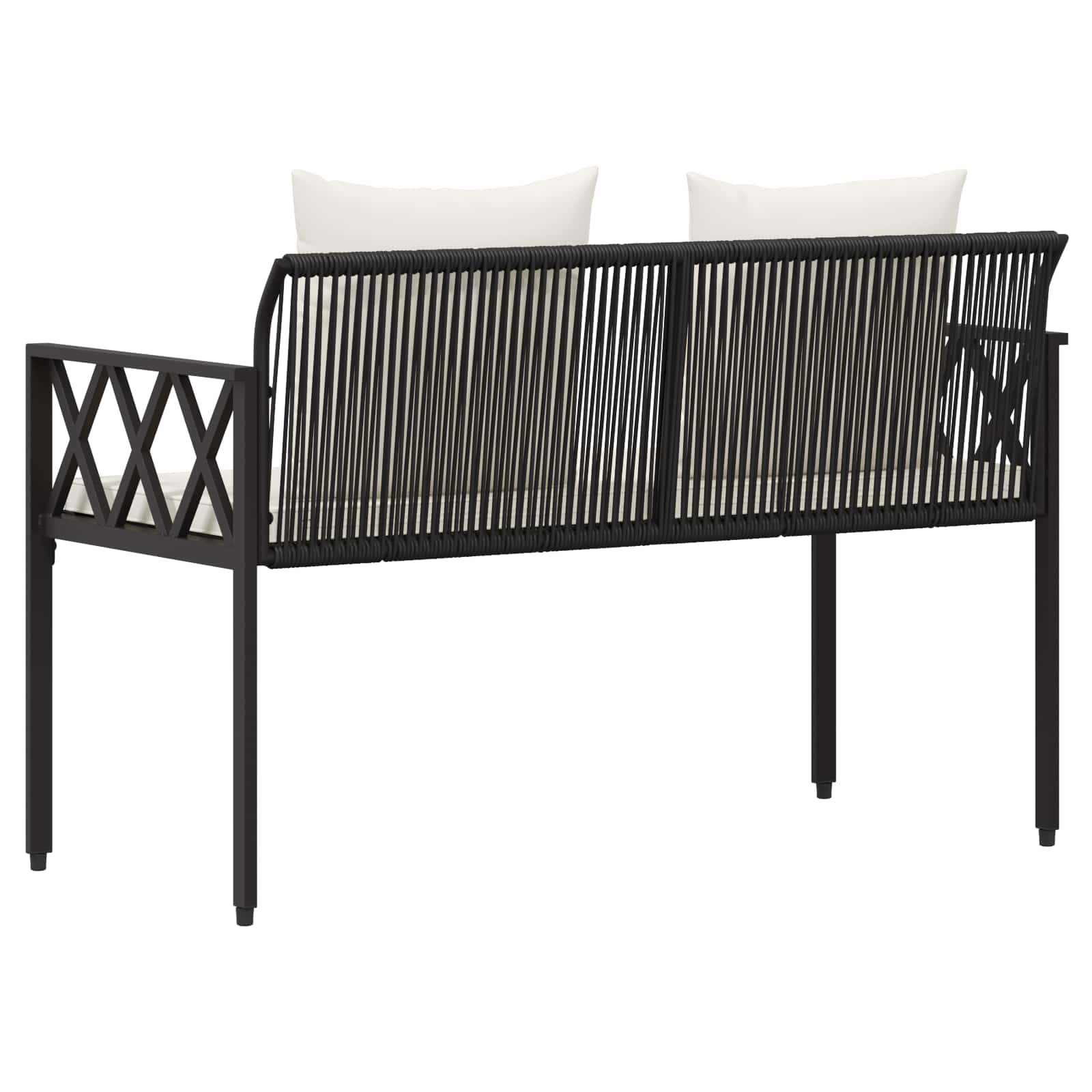 2-Seater Poly Rattan Outdoor Bench | Simpledeals