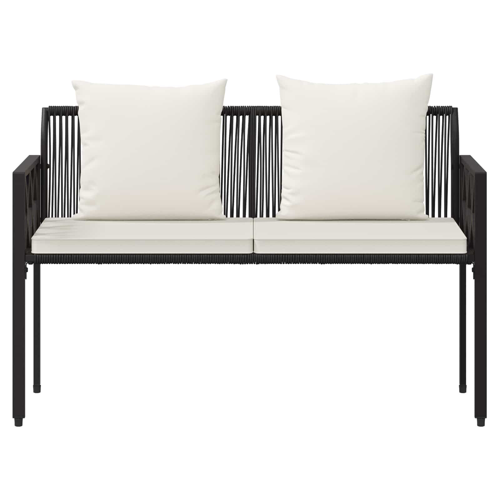2-Seater Poly Rattan Outdoor Bench | Simpledeals