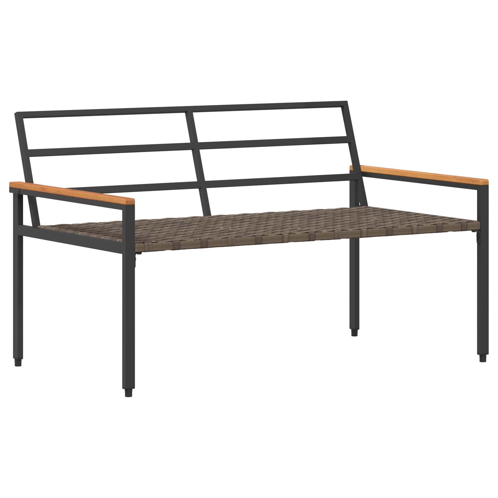 2-Seater Outdoor Poly Rattan Bench | Simpledeals