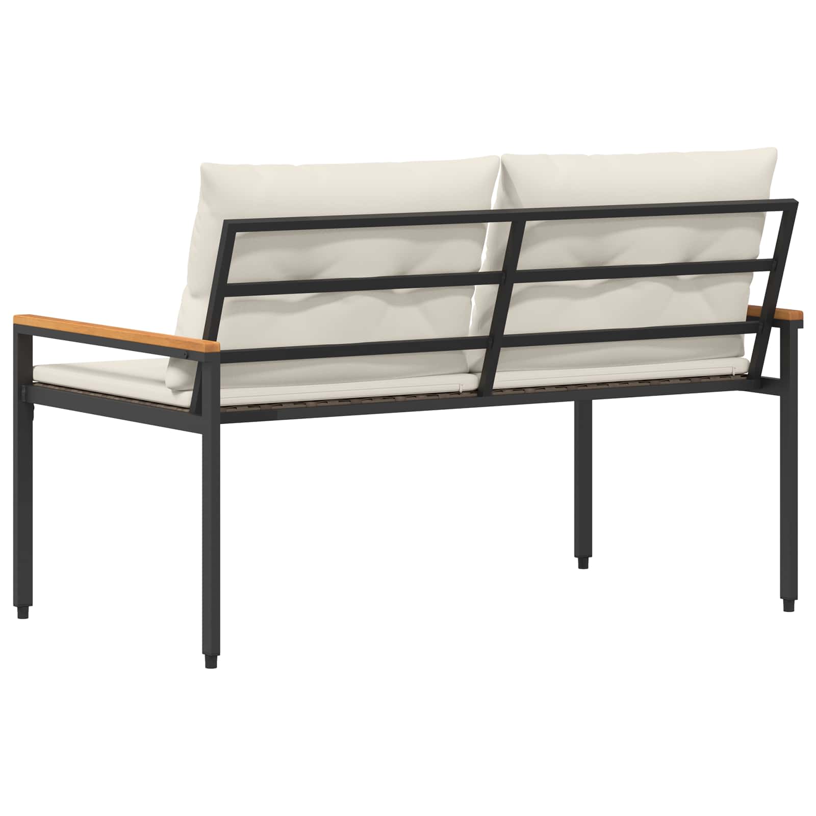 2-Seater Outdoor Poly Rattan Bench | Simpledeals