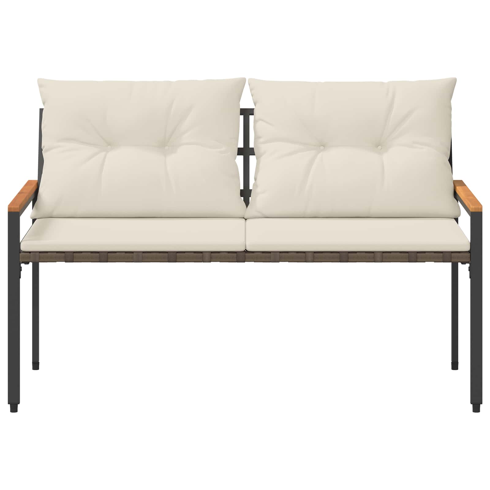 2-Seater Outdoor Poly Rattan Bench | Simpledeals
