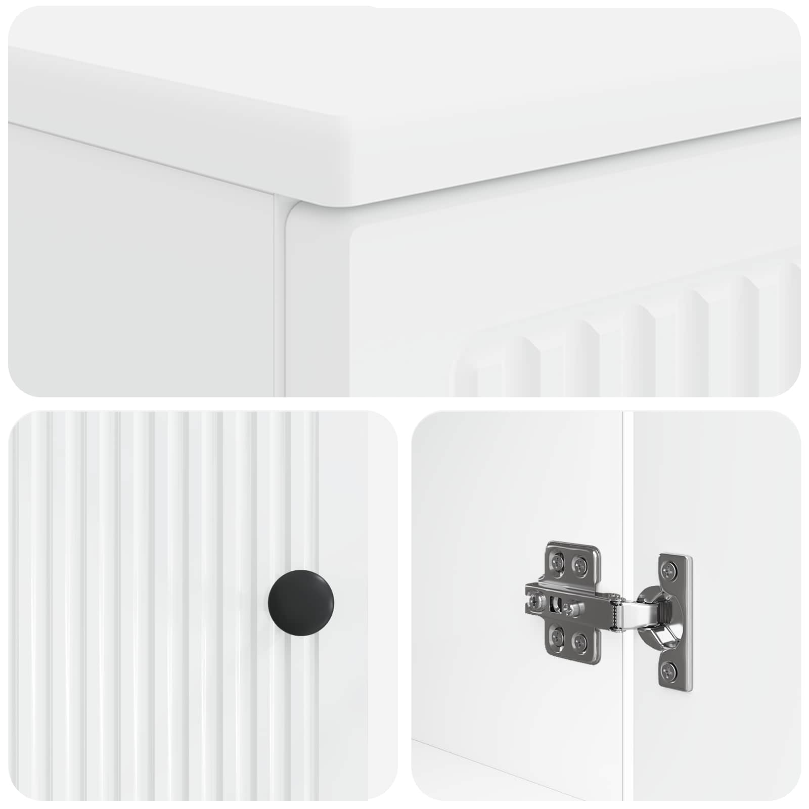 Bathroom Cabinet White Engineered 59.5x31.5x59cm