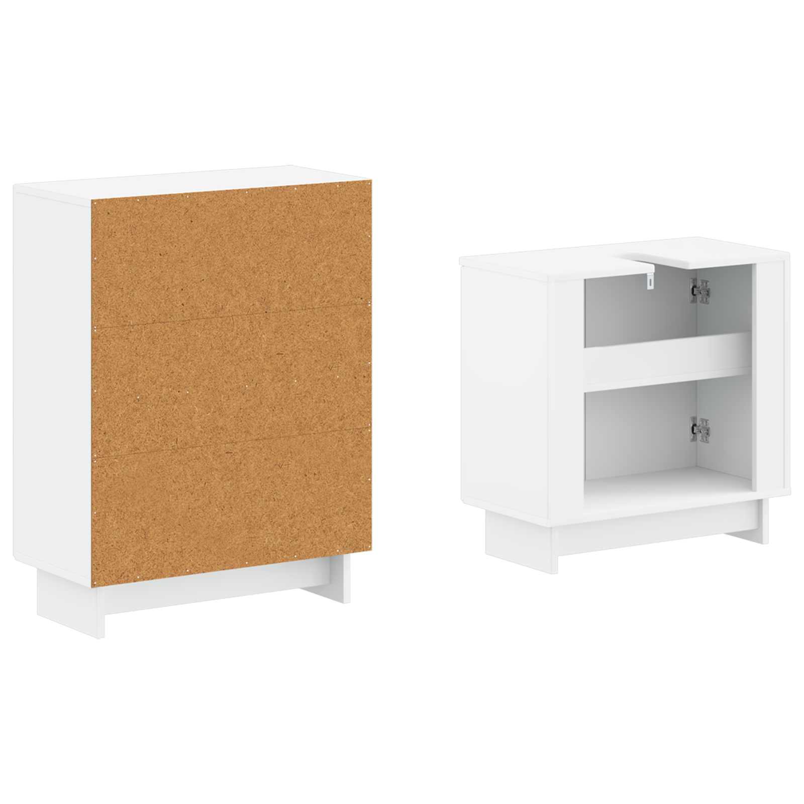 Bathroom Cabinet White Engineered 59.5x31.5x59cm