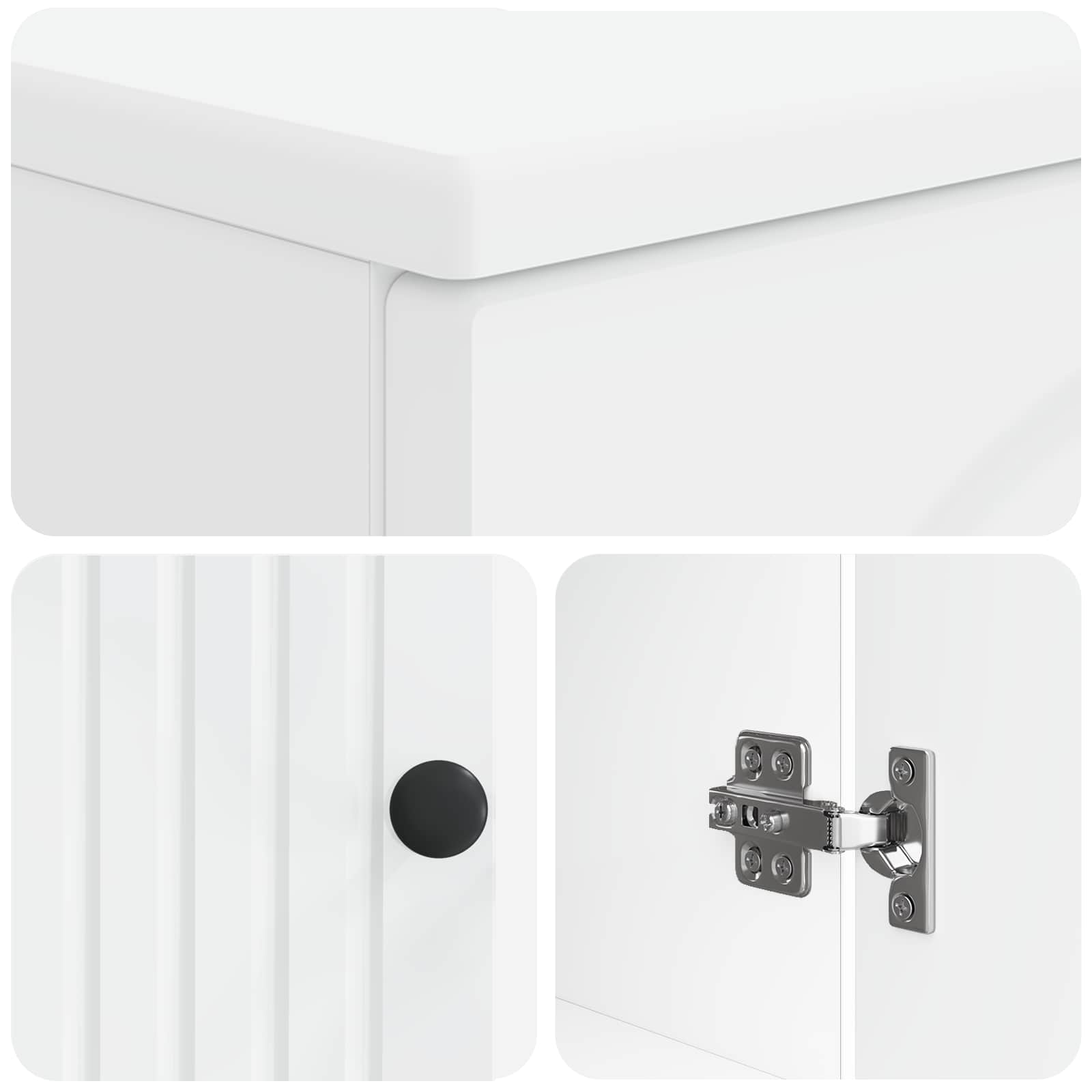 Bathroom Cabinet Set White Engineered 59.5x31.5x59cm