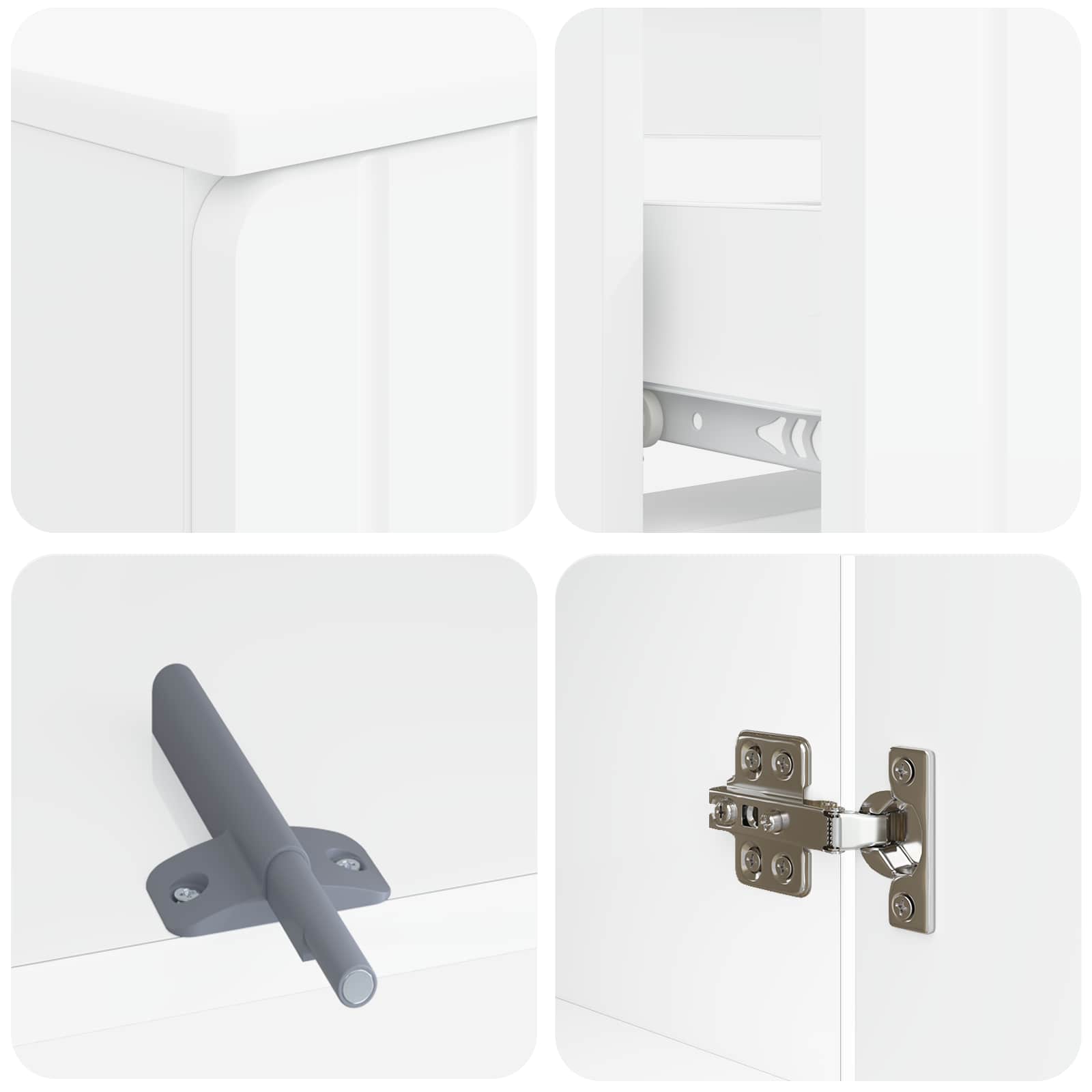 Bathroom Cabinet White Engineered 82x41x59cm