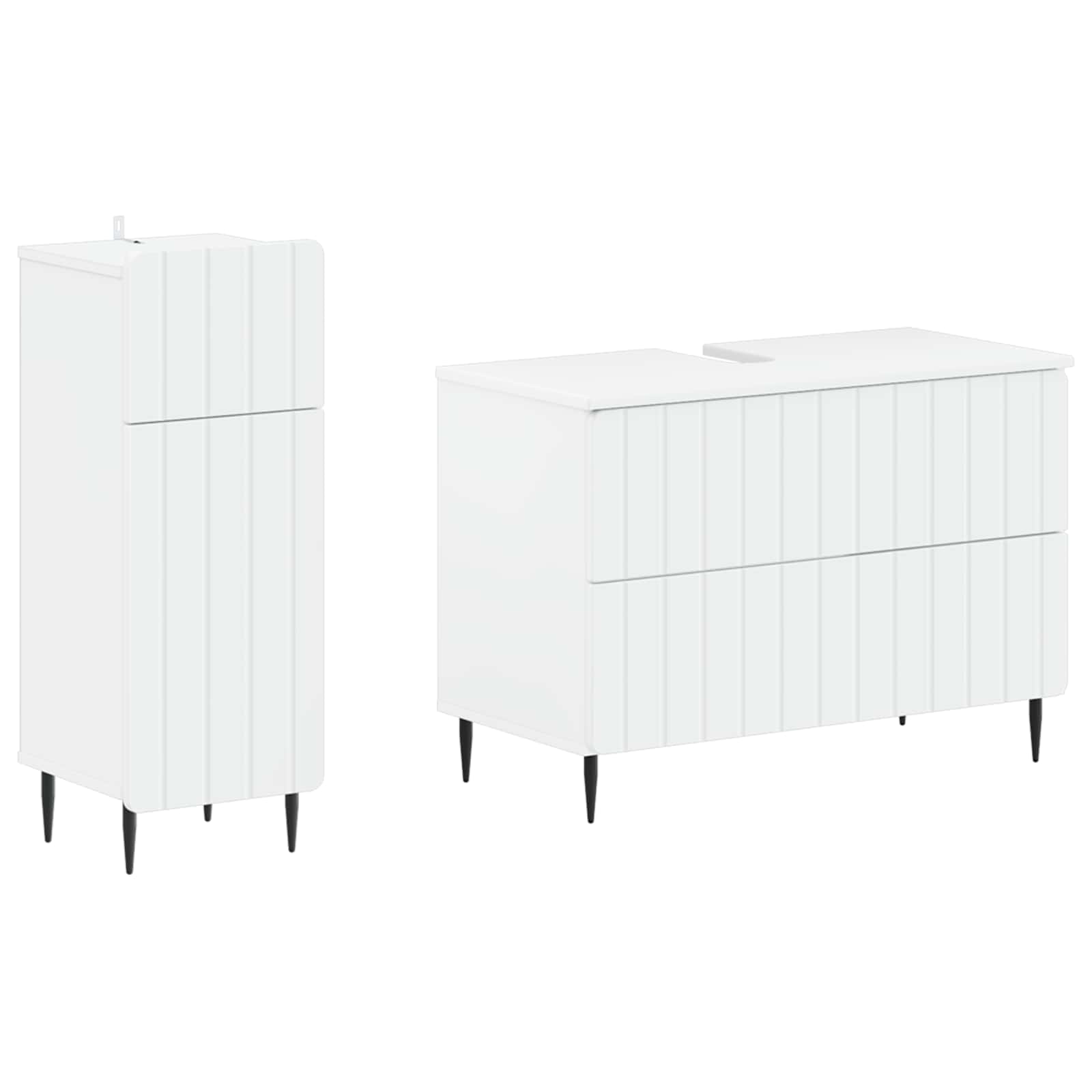 Bathroom Cabinet White Engineered 82x41x59cm