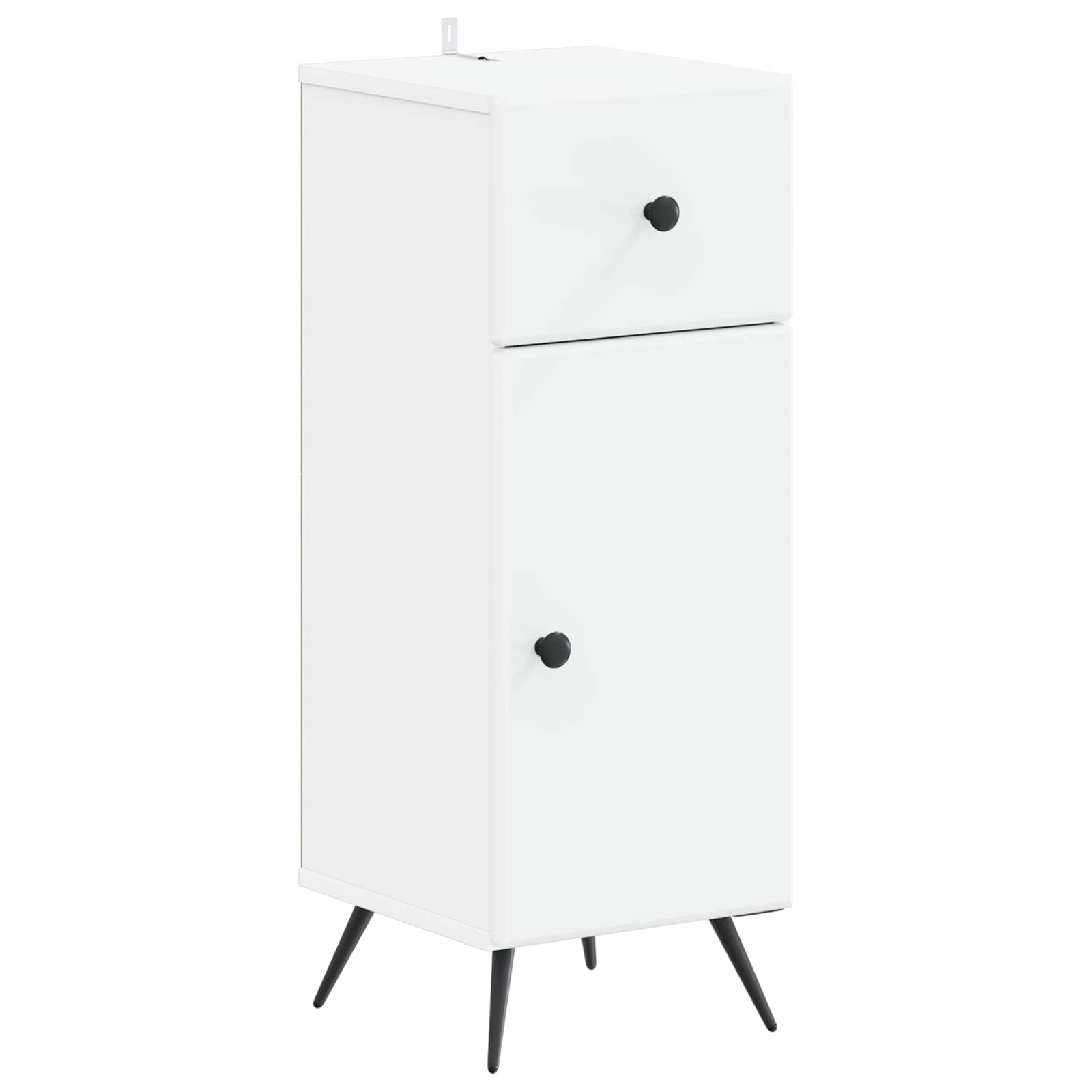 Bathroom Cabinet Set White Wood 82x41x59cm