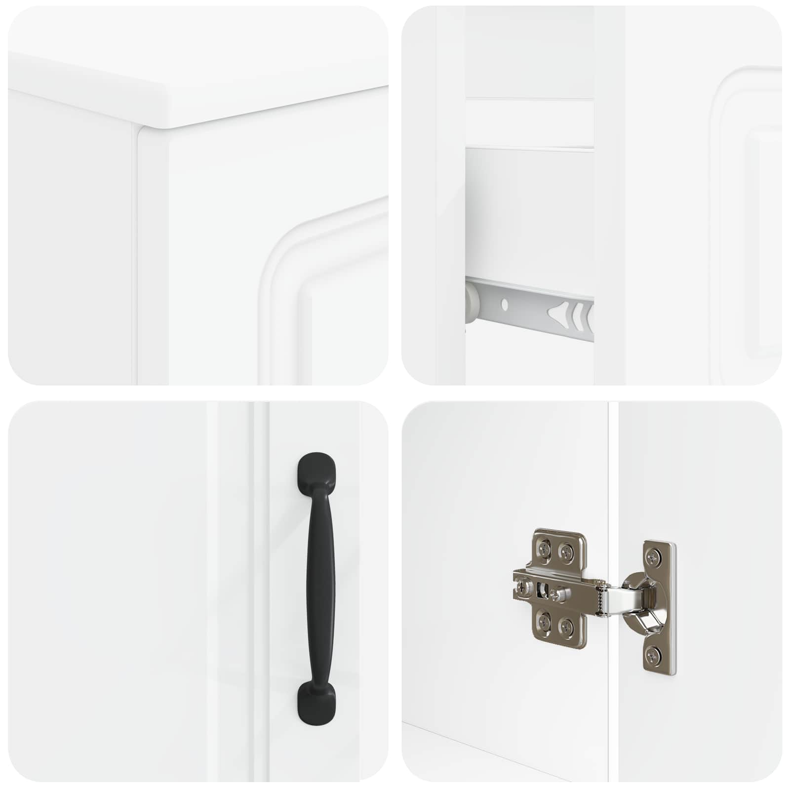 Bathroom Cabinet Set White Engineered 82x41x59cm