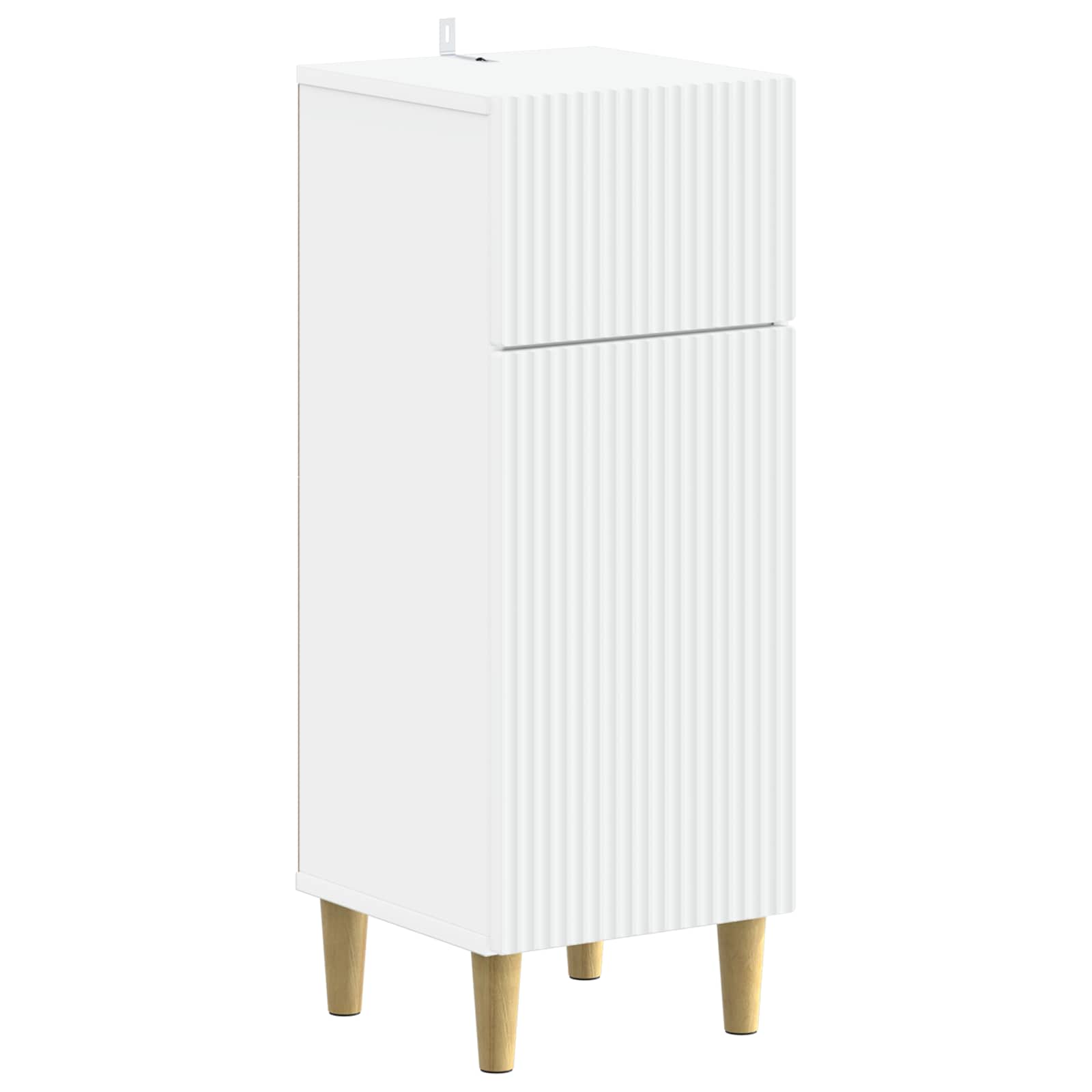 Bathroom Cabinet Set White Engineered Wood 30x31x80cm