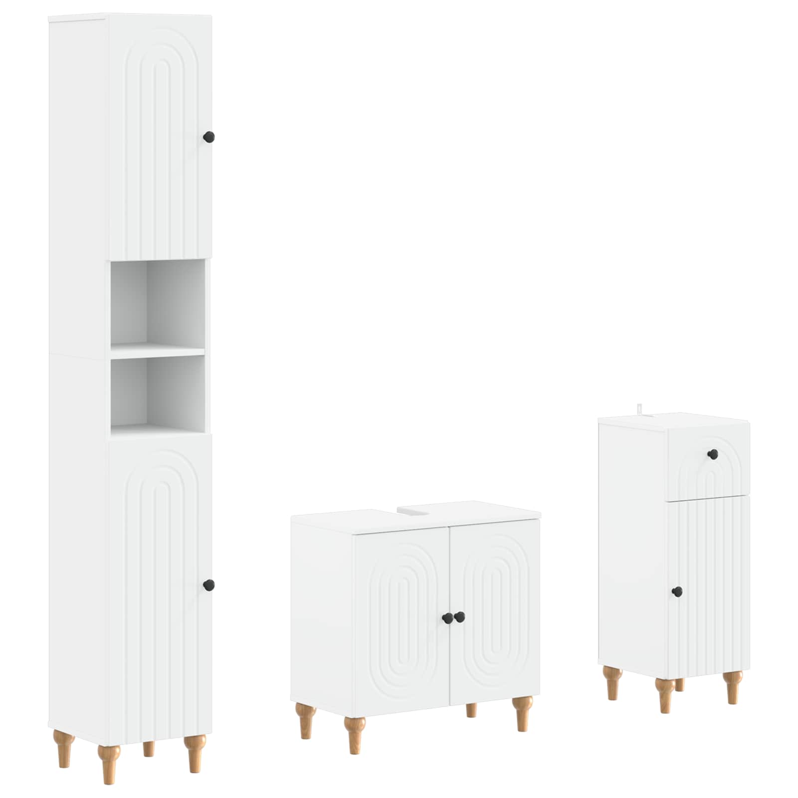 Bathroom Cabinet Engineered Wood Set 30x31x190cm