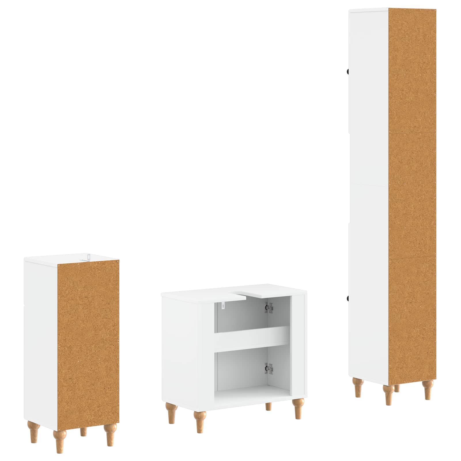 Bathroom Cabinet Engineered Wood Set 30x31x190cm
