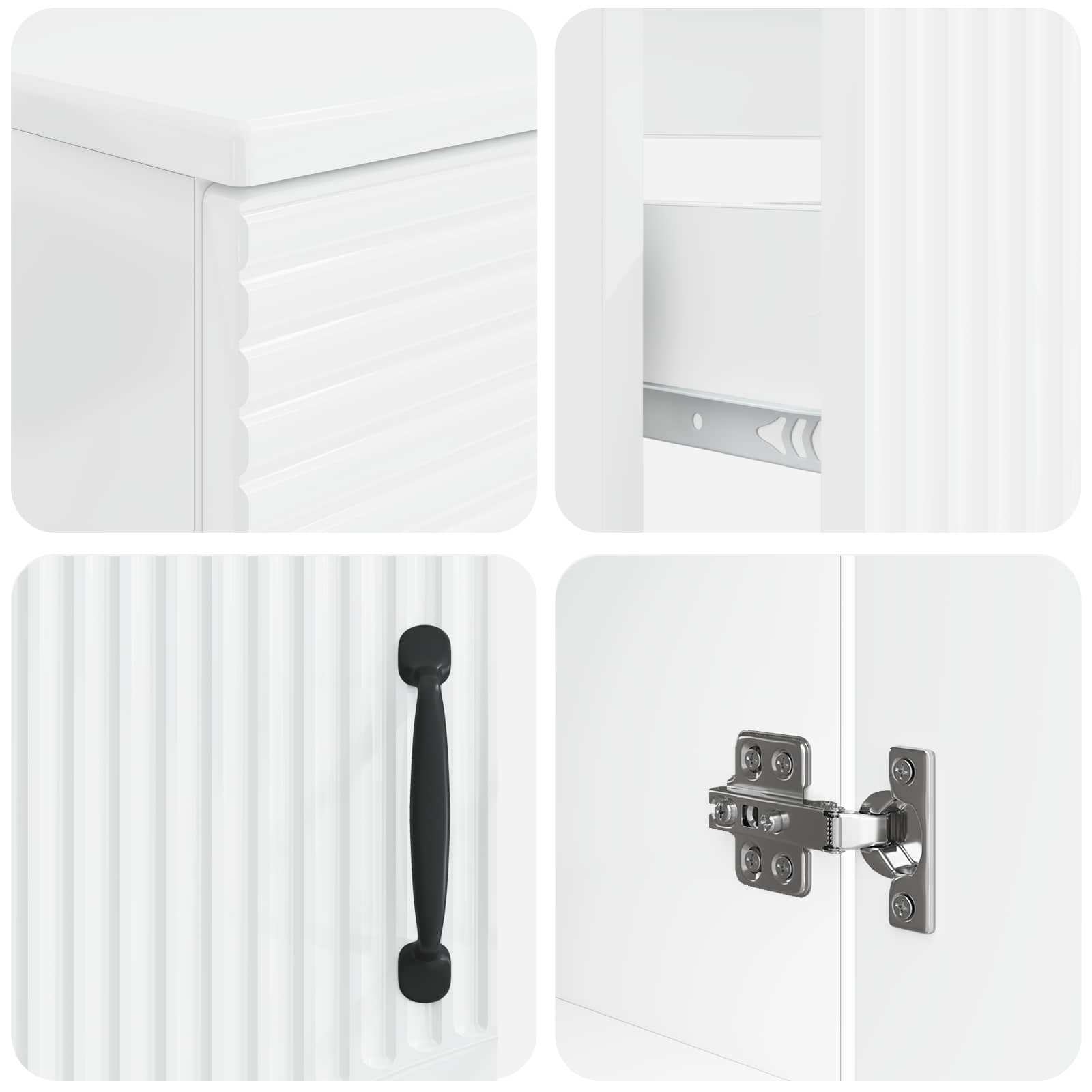 Bathroom Cabinet Set Engineered Wood 30x31x190cm