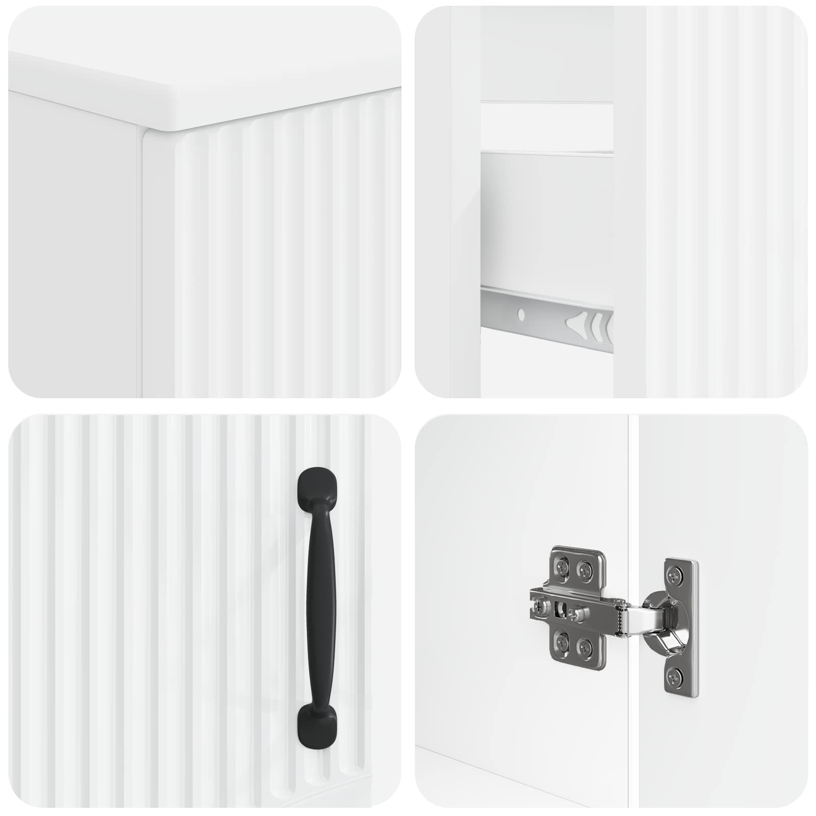 Bathroom Cabinet Set Engineered Wood Slim 30x31x190cm