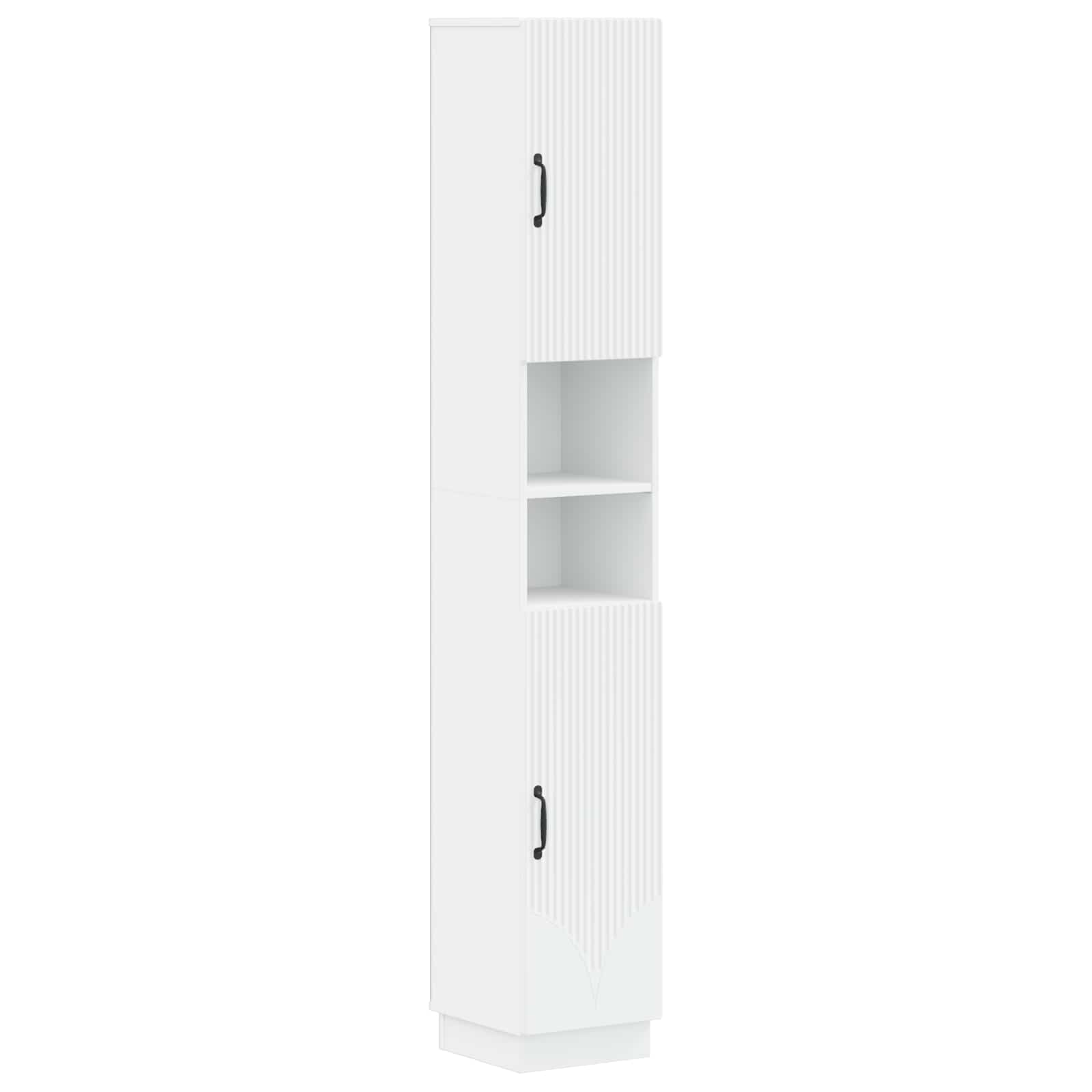 Bathroom Cabinet Set Engineered Wood Slim 30x31x190cm