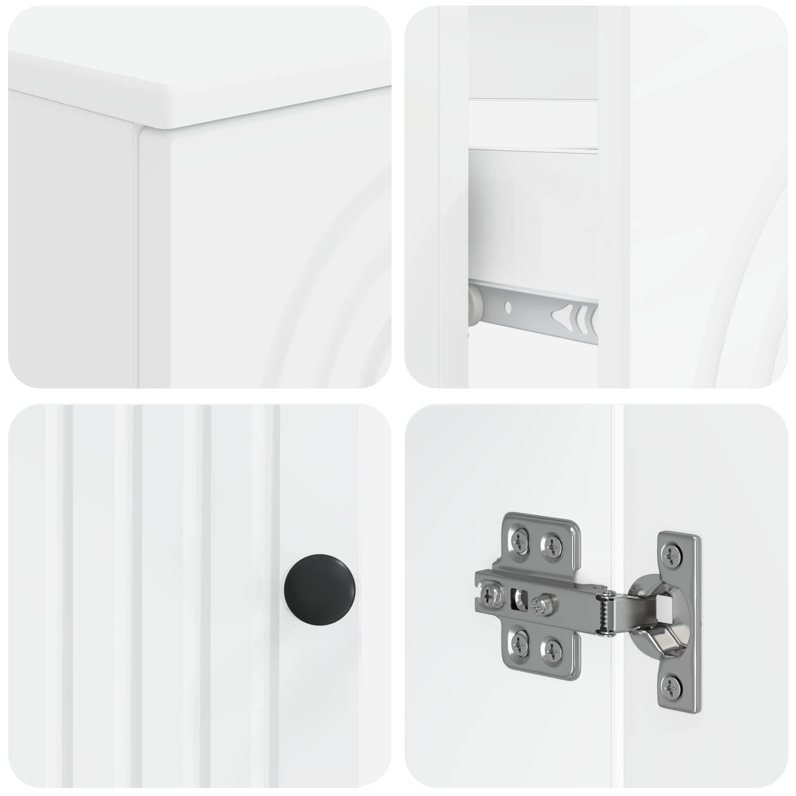 Bathroom Cabinet Set White Engineered 30x31x190cm
