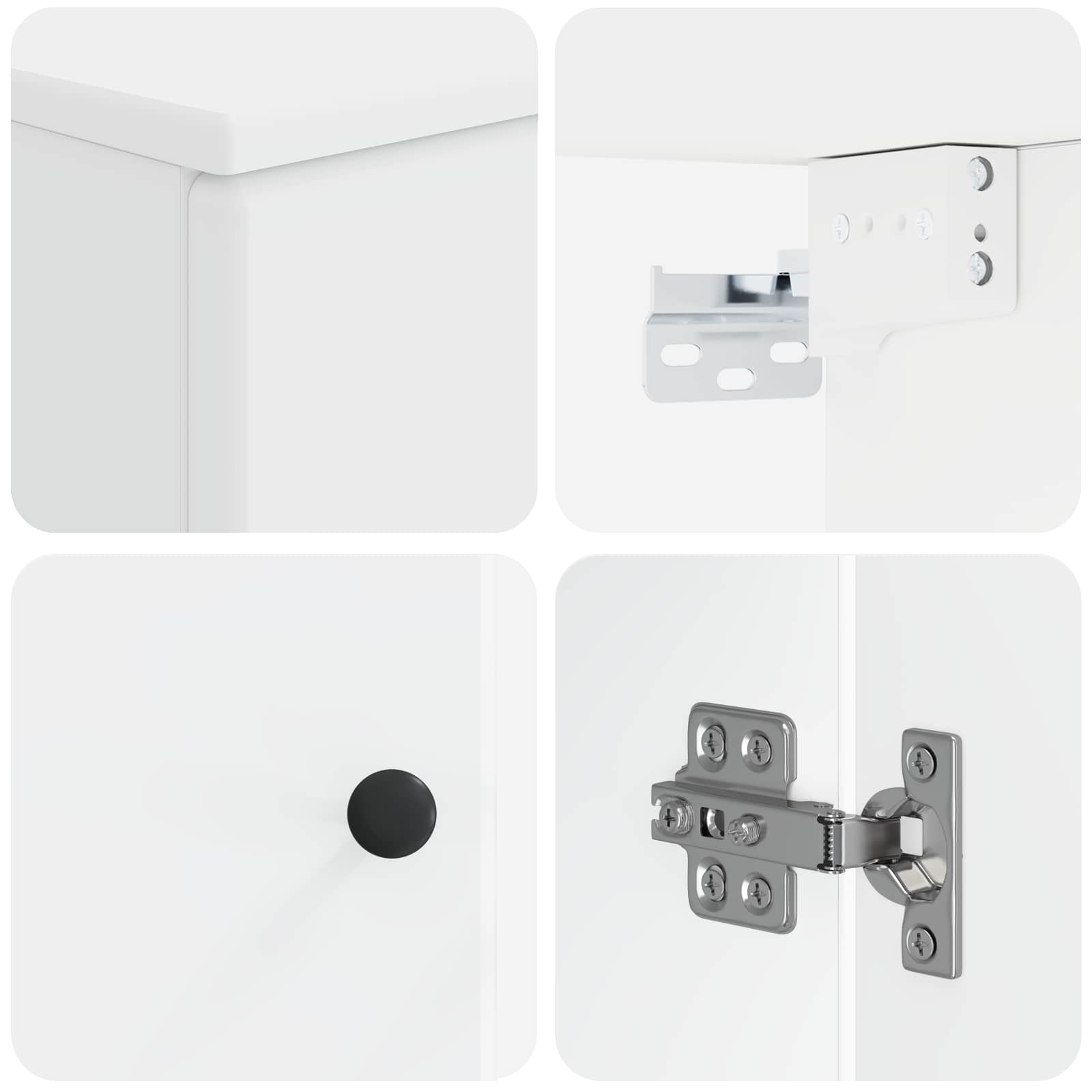 Bathroom Cabinet Set White Engineered Wood 30x31x190cm