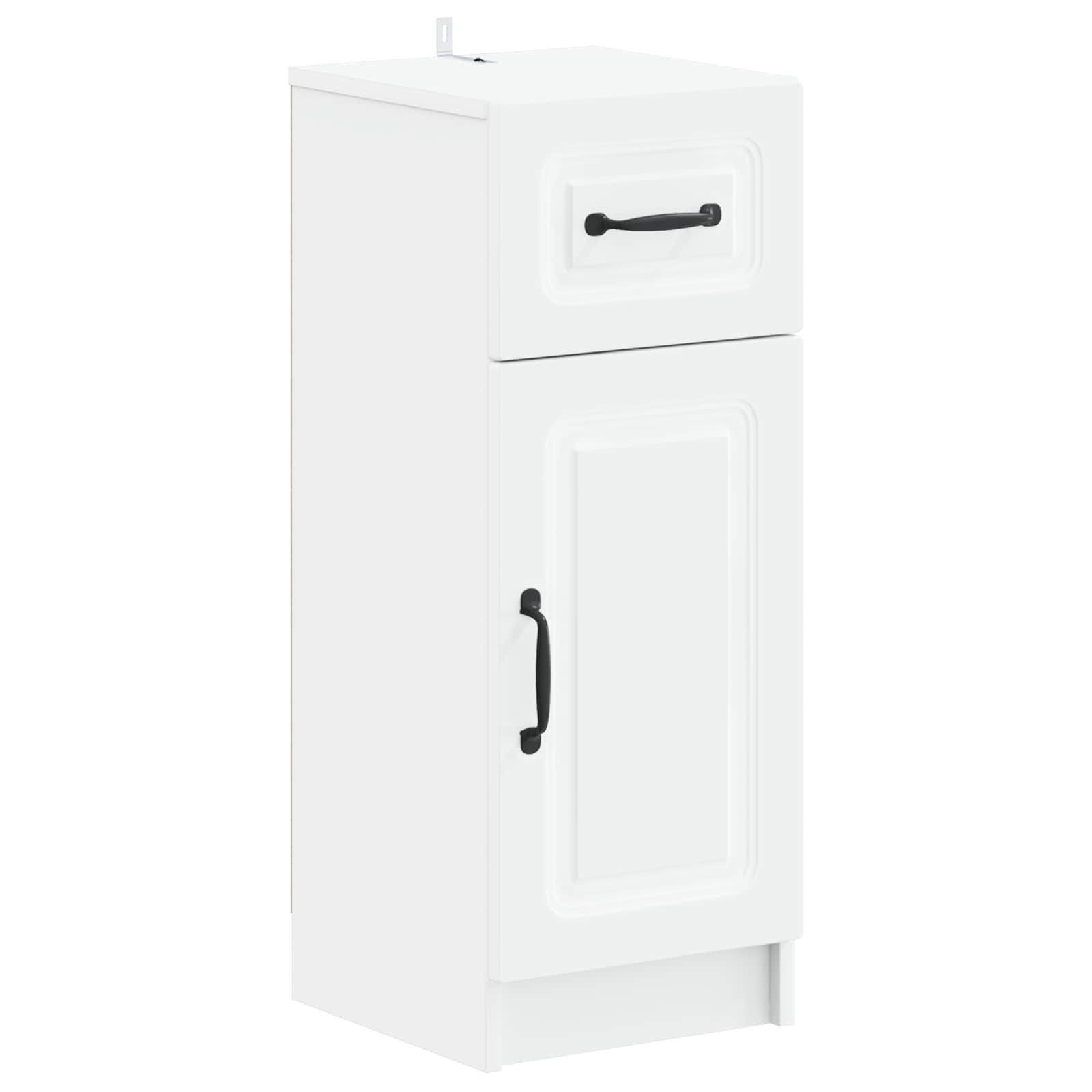 Bathroom Cabinet White Engineered Wood 30x31x190cm