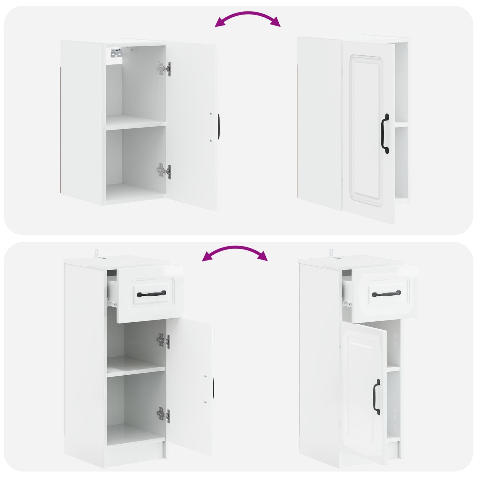 Bathroom Cabinet White Engineered Wood 30x31x190cm
