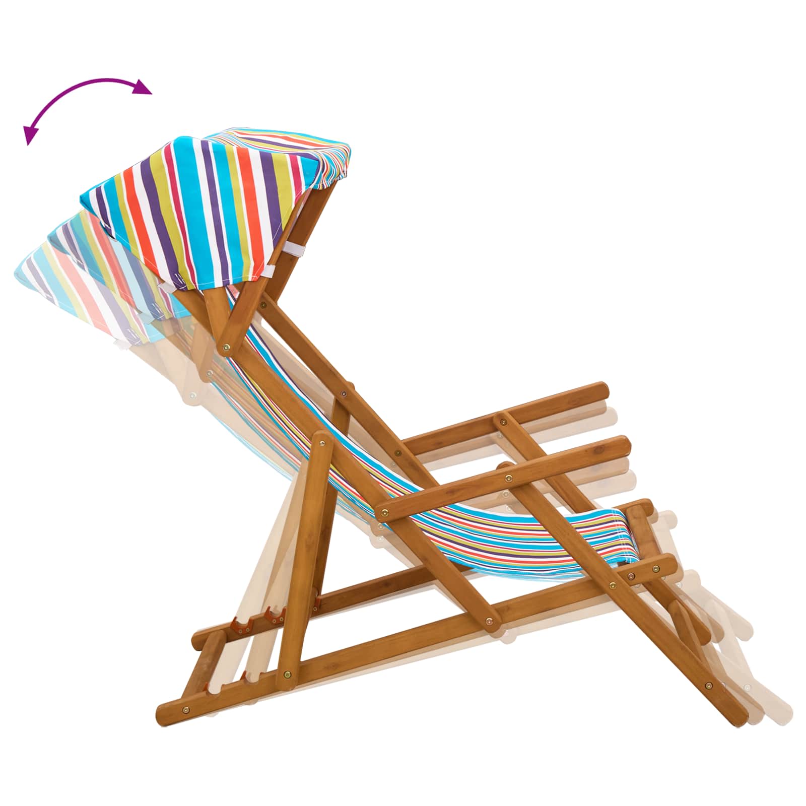 Eucalyptus Deck Chairs Set of 4 Reclining | Simpledeals