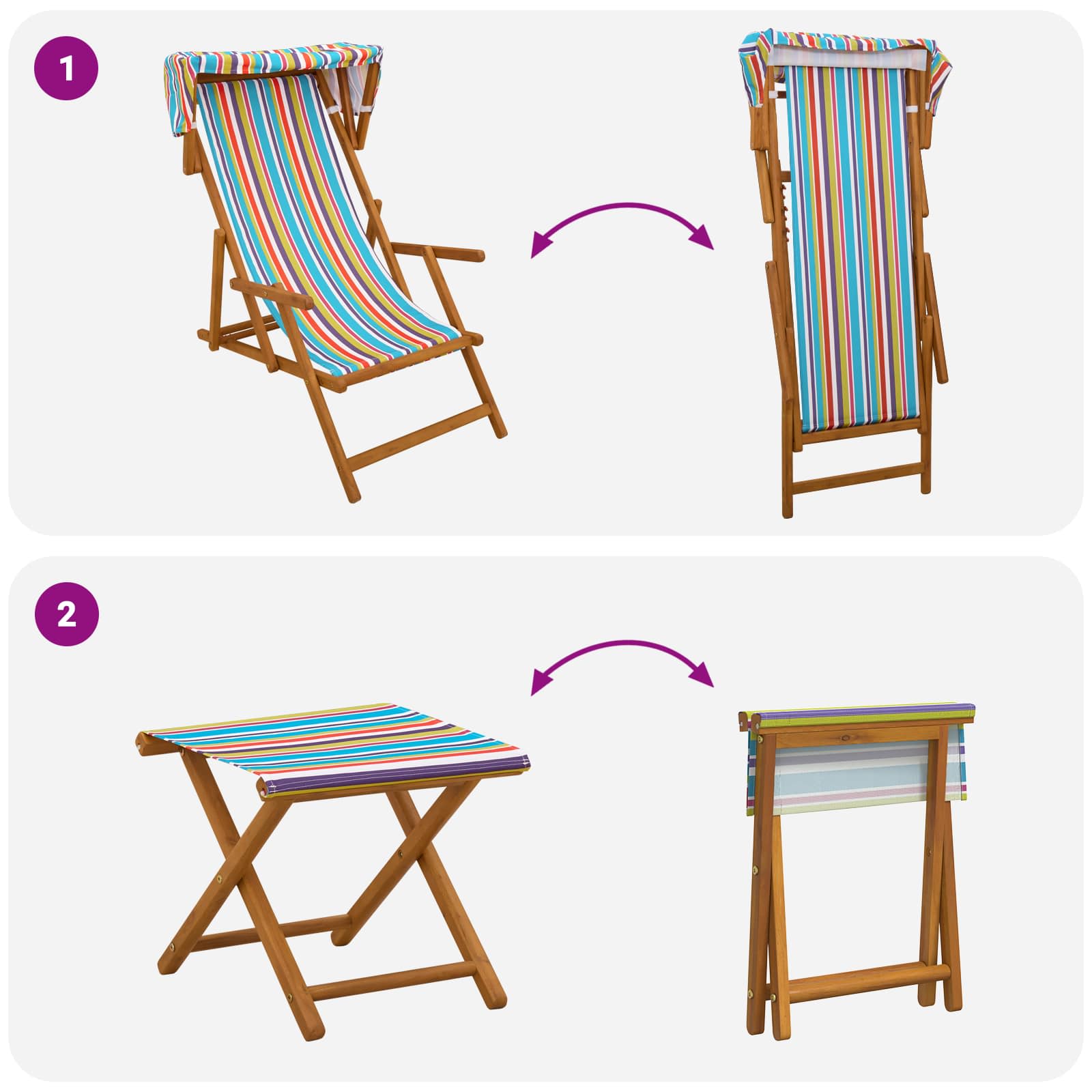 Eucalyptus Deck Chairs Set of 4 Reclining | Simpledeals