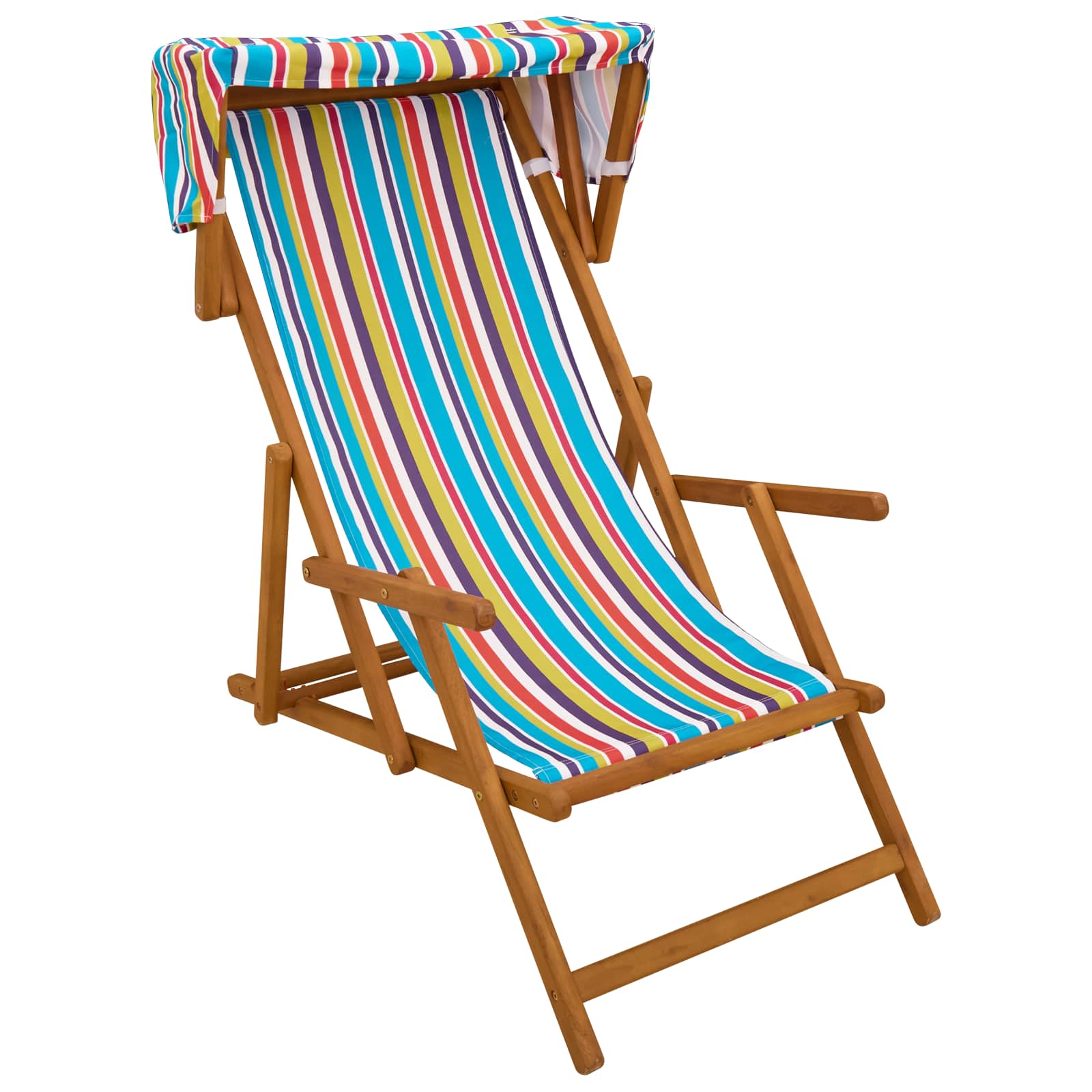 Outdoor Deck Chair 3 Position 67.5x113x103cm