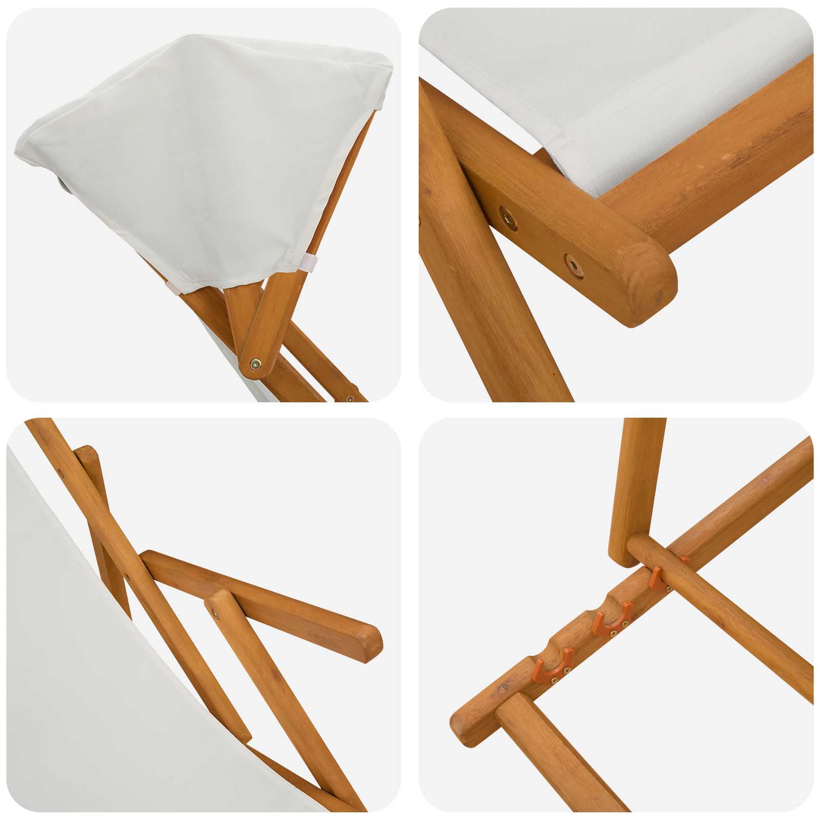 Outdoor Deck Chair Solid Wood 67.5x113x103cm