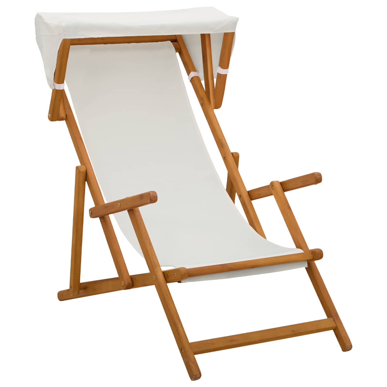 Outdoor Deck Chair Solid Wood 67.5x113x103cm
