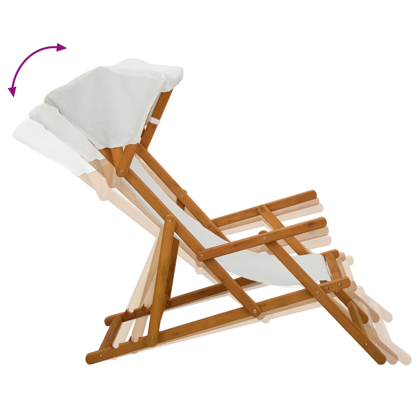 Outdoor Deck Chair Solid Wood 67.5x113x103cm