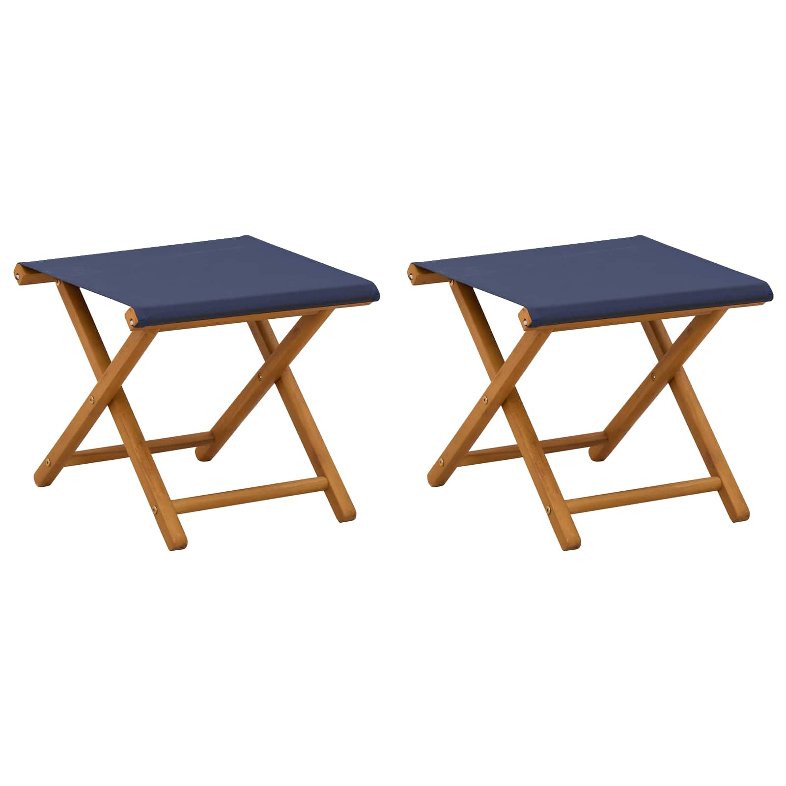 Outdoor Deck Chairs Blue Solid Wood 41x42x36.5cm