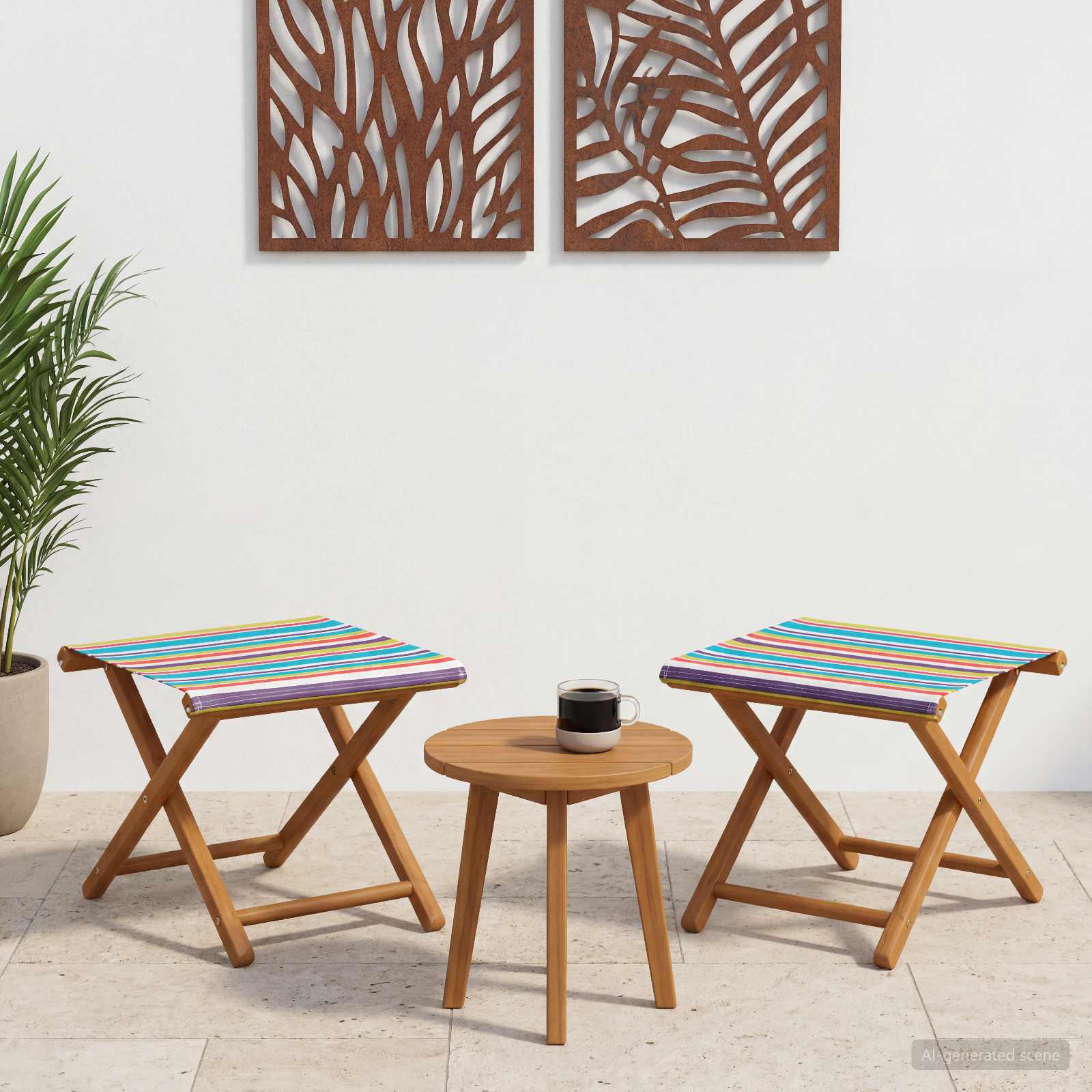 Outdoor Deck Chair Solid Wood 41x42x36.5cm