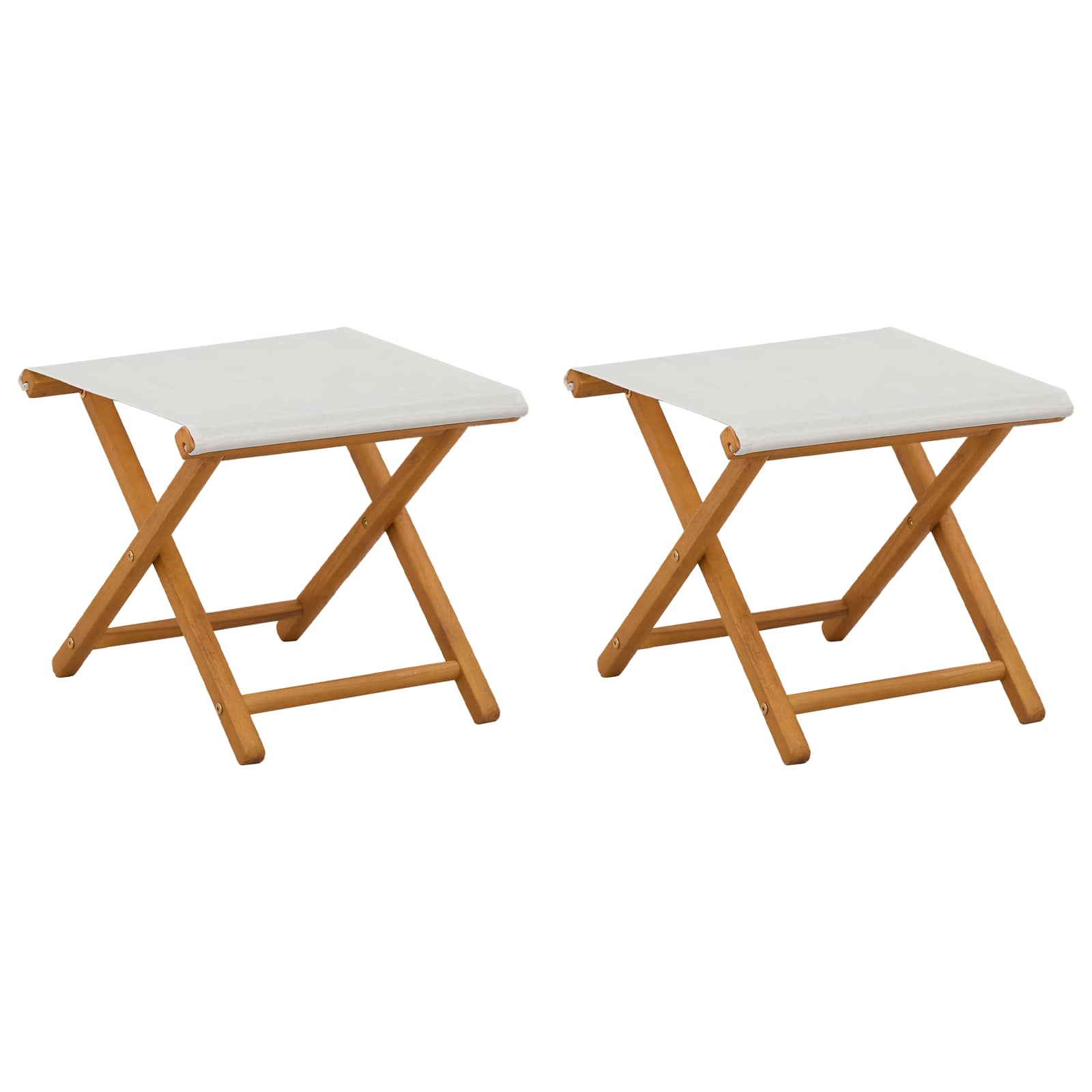 Outdoor Deck Chair Solid Wood Cream 41x42x36.5cm