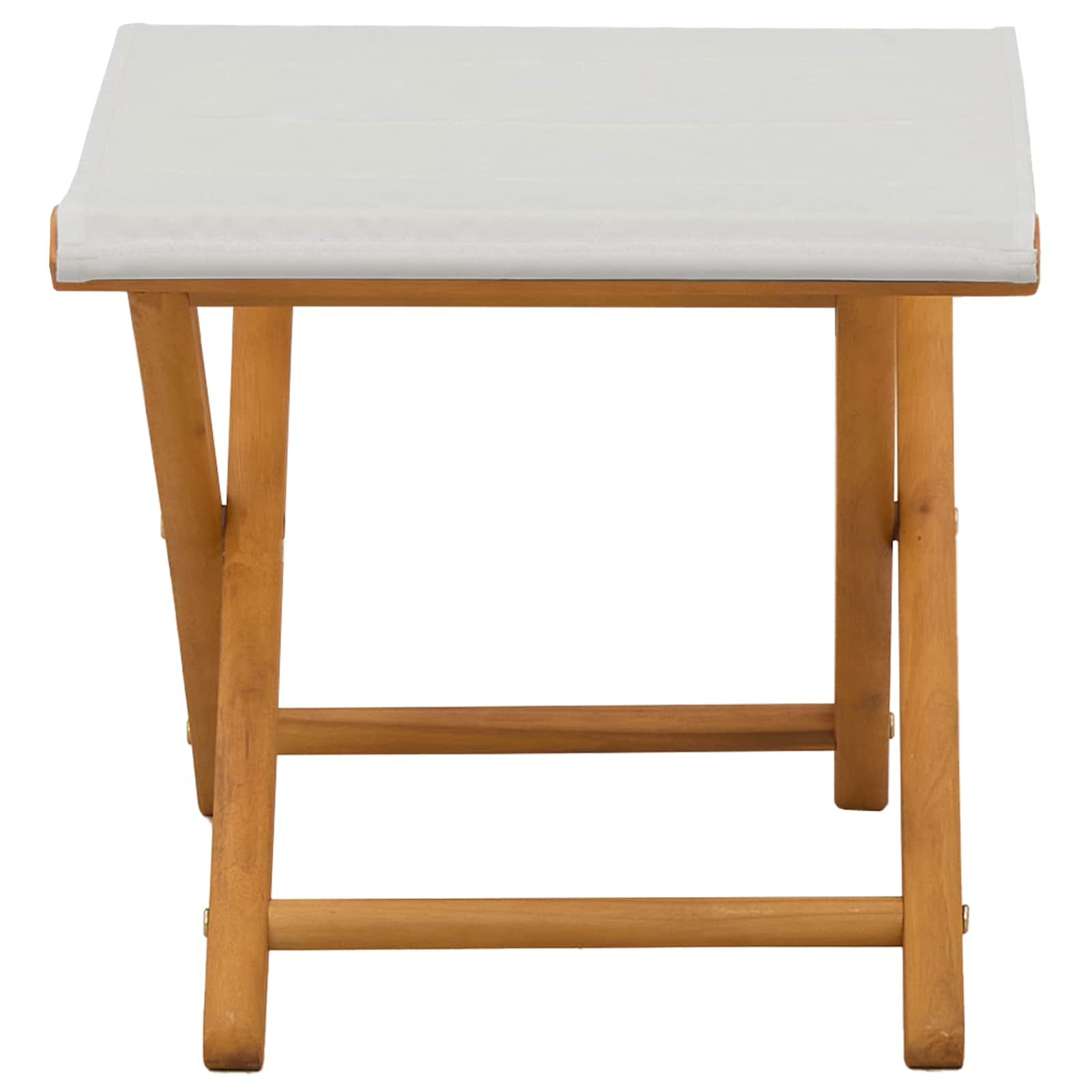 Outdoor Deck Chair Solid Wood Cream 41x42x36.5cm