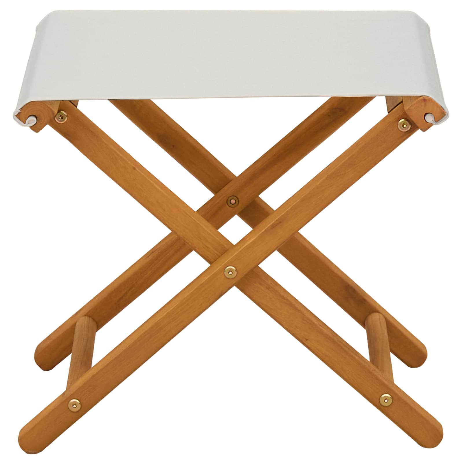 Outdoor Deck Chair Solid Wood Cream 41x42x36.5cm