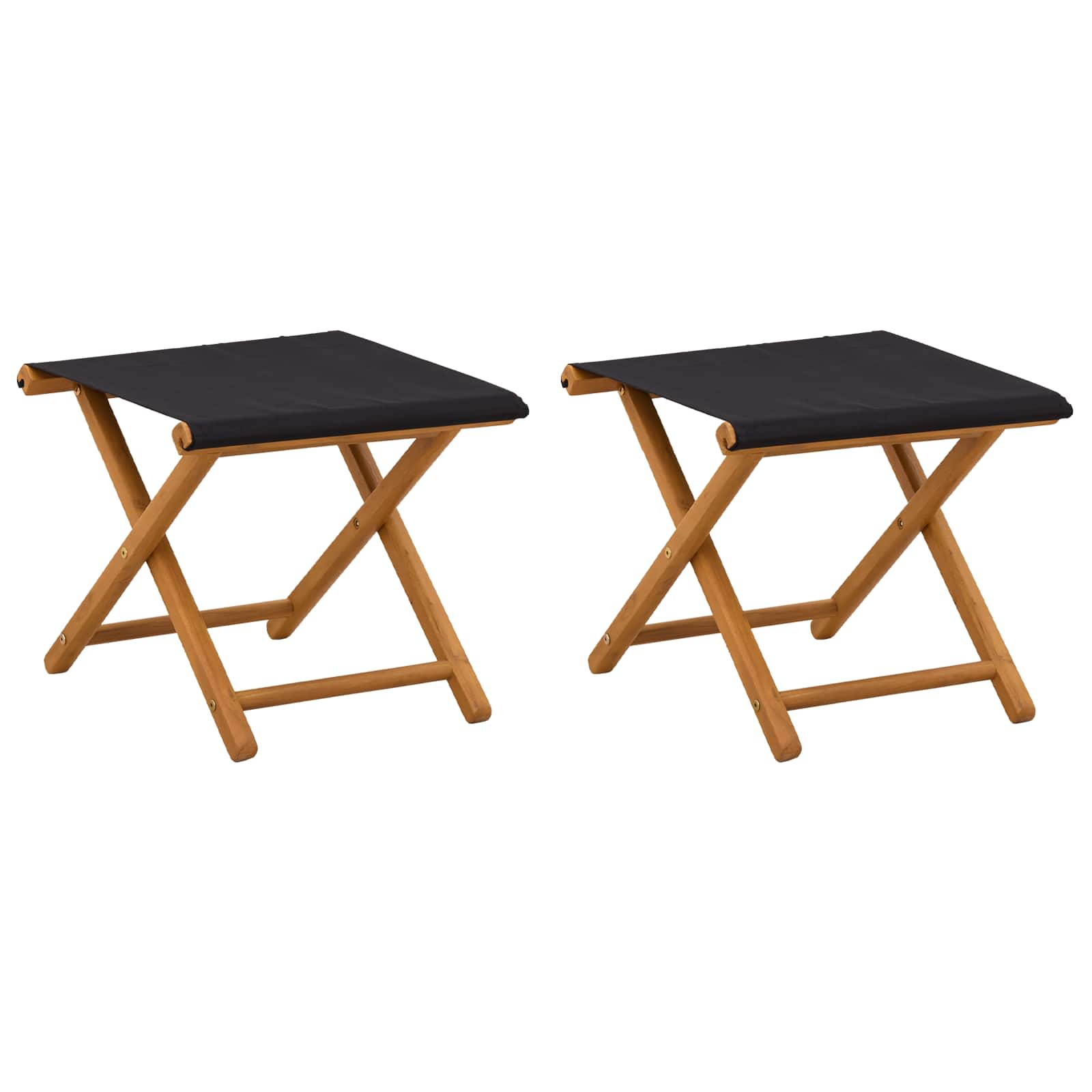 Outdoor Deck Chairs Solid Wood Black 41x42x36.5cm