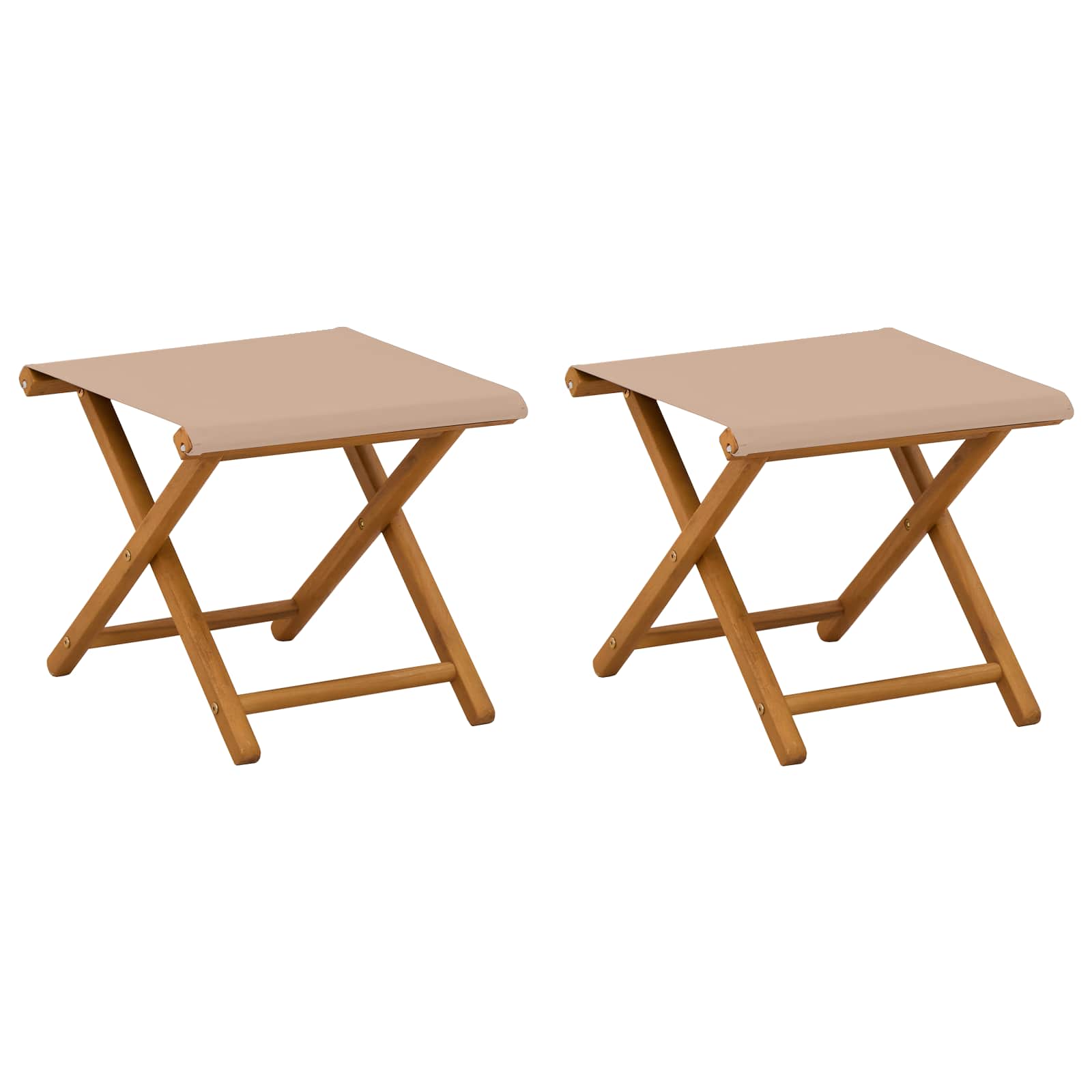 Outdoor Deck Chair Solid Wood Taupe 41x42x36.5cm