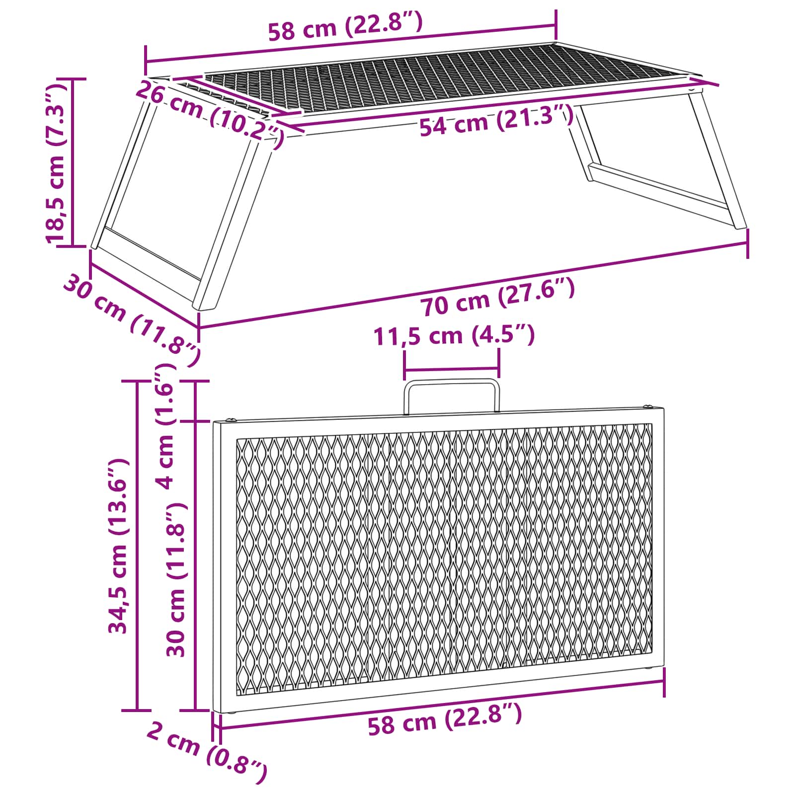 Foldable Camping Grill Portable BBQ Grate | Simpledeals