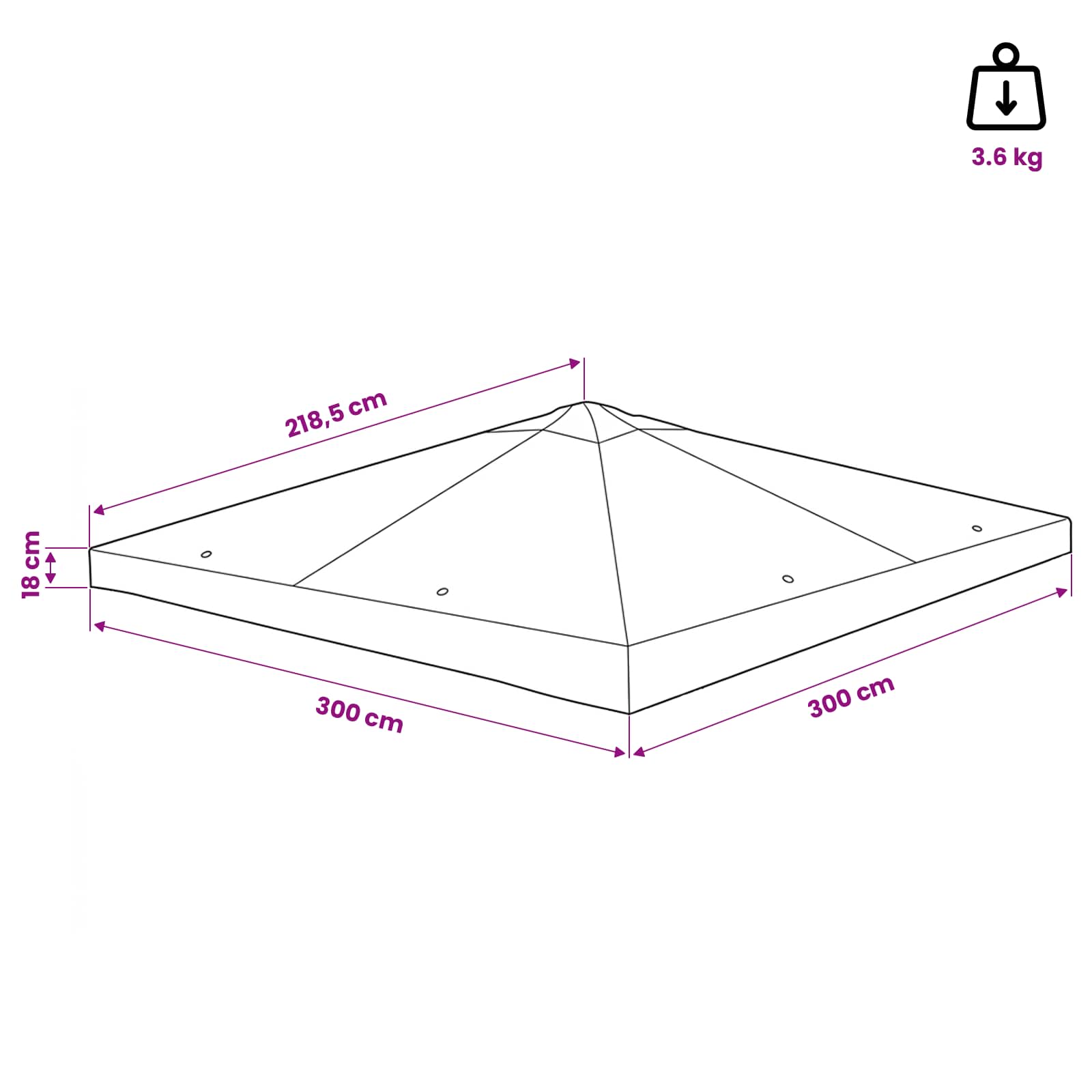 Gazebo Cover 3x3m Taupe Waterproof Steel | Simpledeals
